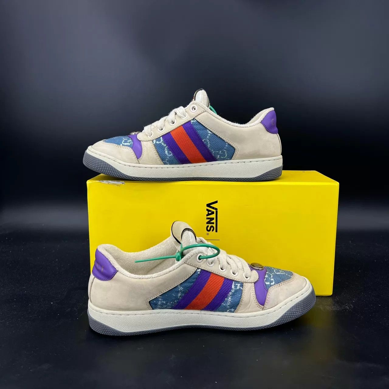 Gucci Gucci Enamel Blue Rhyton Sneaker Women's 36.5 Size US 6 / IT 36 - 2 Thumbnail