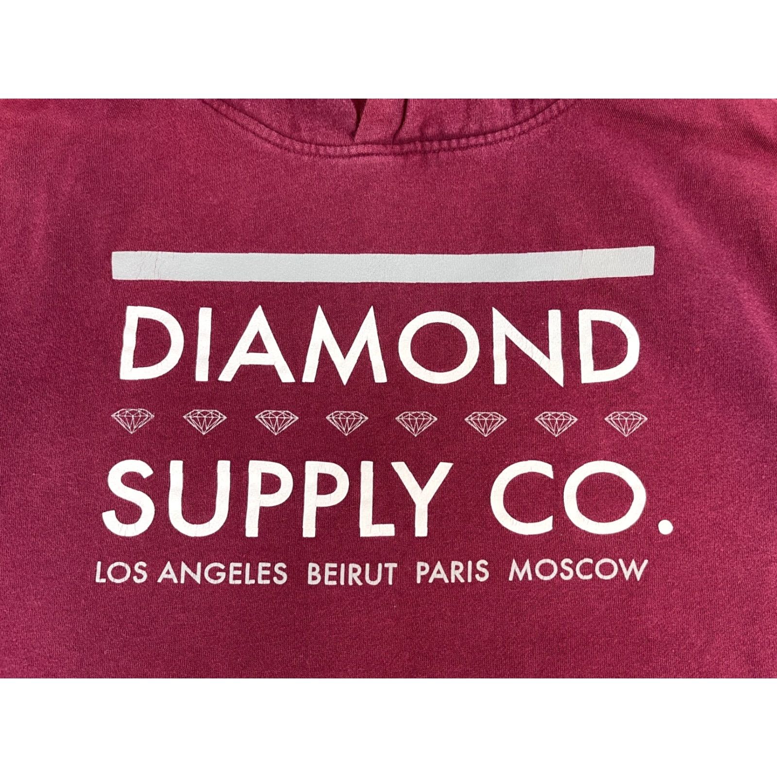 Vintage VINTAGE Diamond Supply Co. Hoodie Men’s Shirt Mens Size S Maroon Graphic Print Hooded Pullover Slim Regular Fashion Streetwear 90s Designer Size US S / EU 44-46 / 1 - 4 Thumbnail