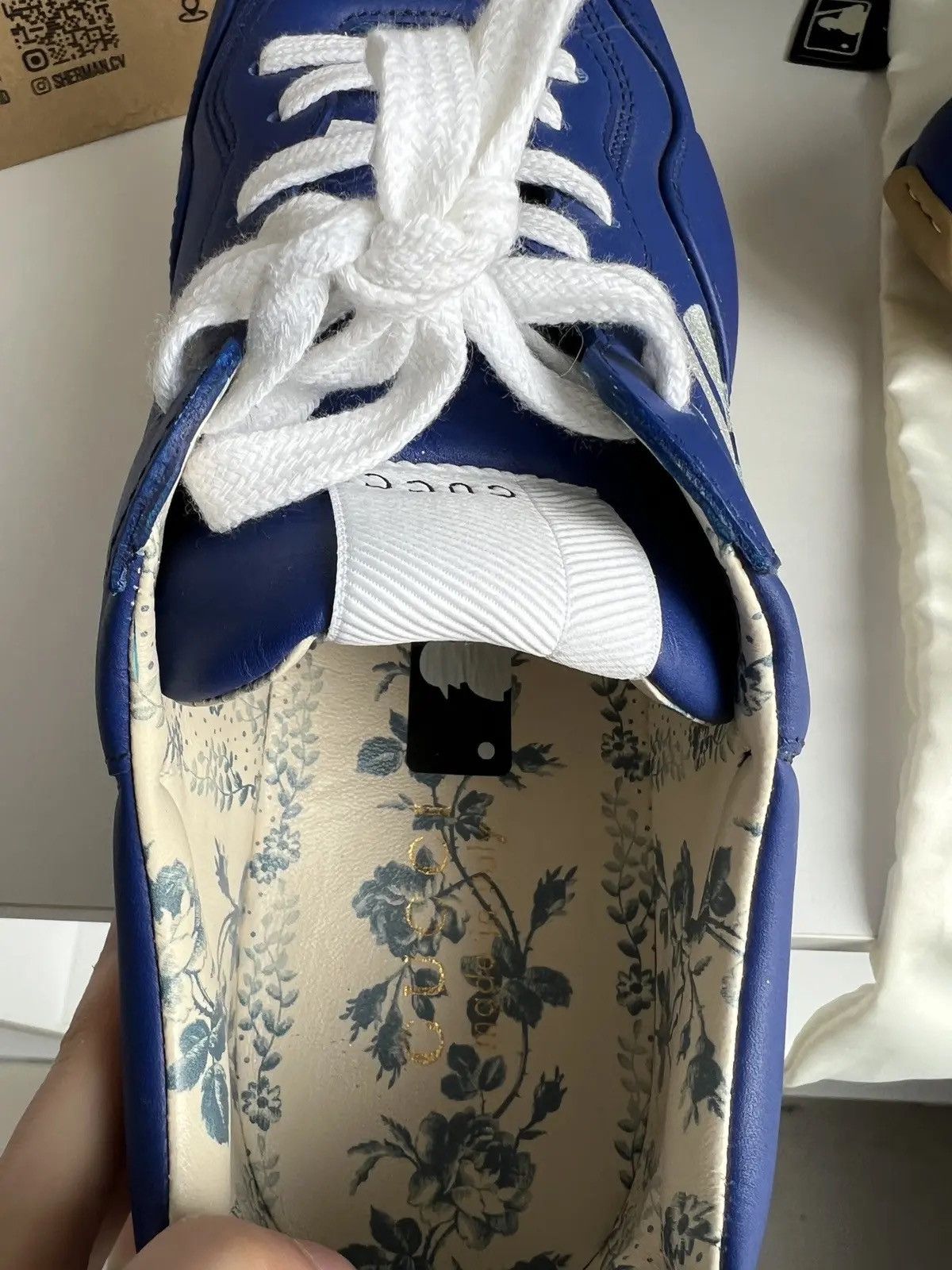 Gucci Vintage Gucci Men’s Rhyton Sneakers with NY Yankees Print Size US 9.5 / EU 42-43 - 10 Thumbnail
