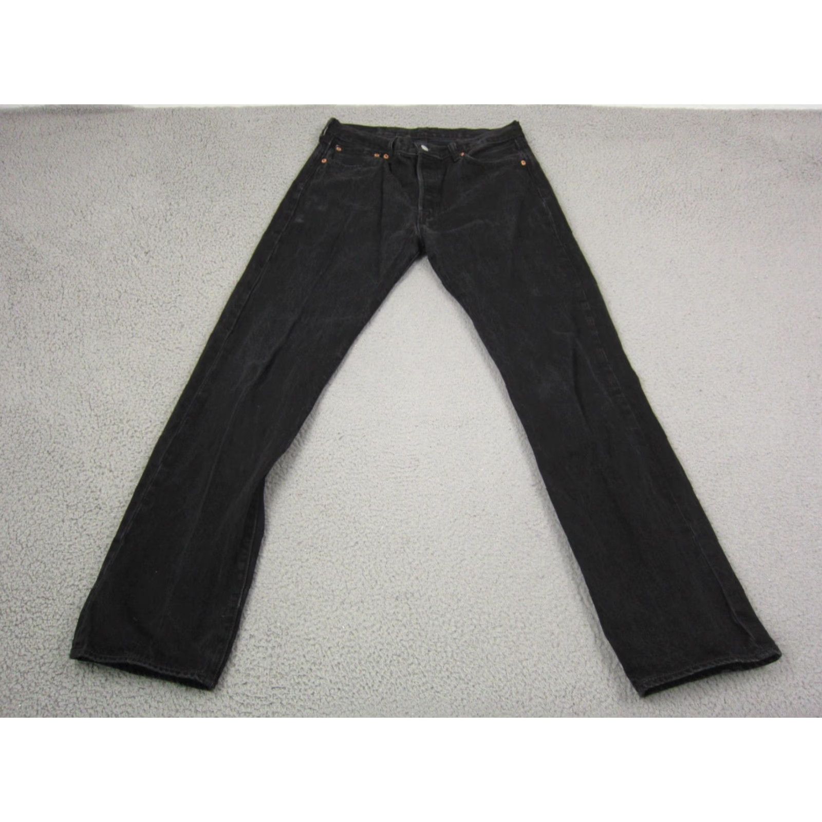 Levi's VINTAGE Levi's Jeans Men Regular Straight 34x34 Black Denim Button Fly 5-Pocket 90s Baggy Pants Size US 34 / EU 50 - 2 Thumbnail