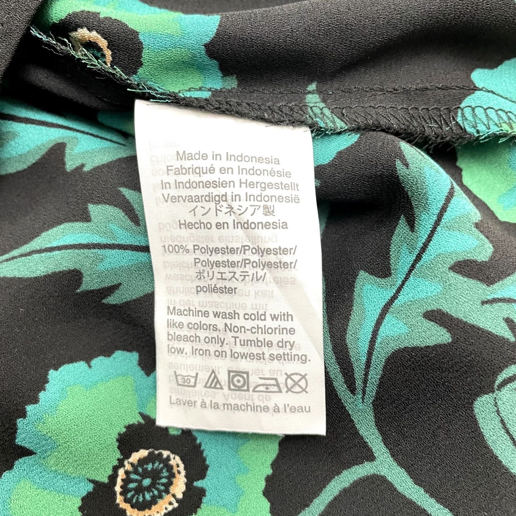 J.Crew VINTAGE J.CREW Halter Tank Top Blouse Womens 4 Black Green Floral Casual Summer Tropical Size S / US 4 / IT 40 - 7 Thumbnail
