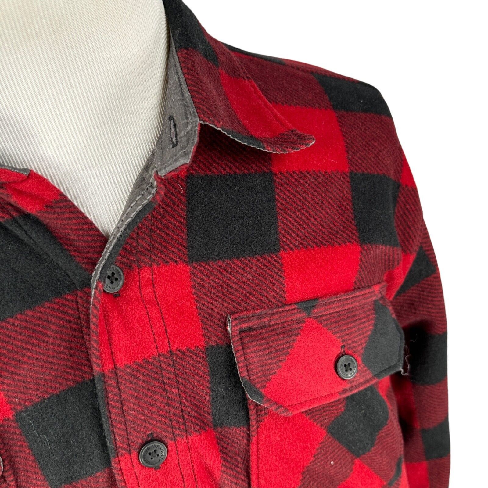 Wrangler Wrangler Fleece Flannel Shirt Men Large Red Black Check Size US L / EU 52-54 / 3 - 2 Thumbnail