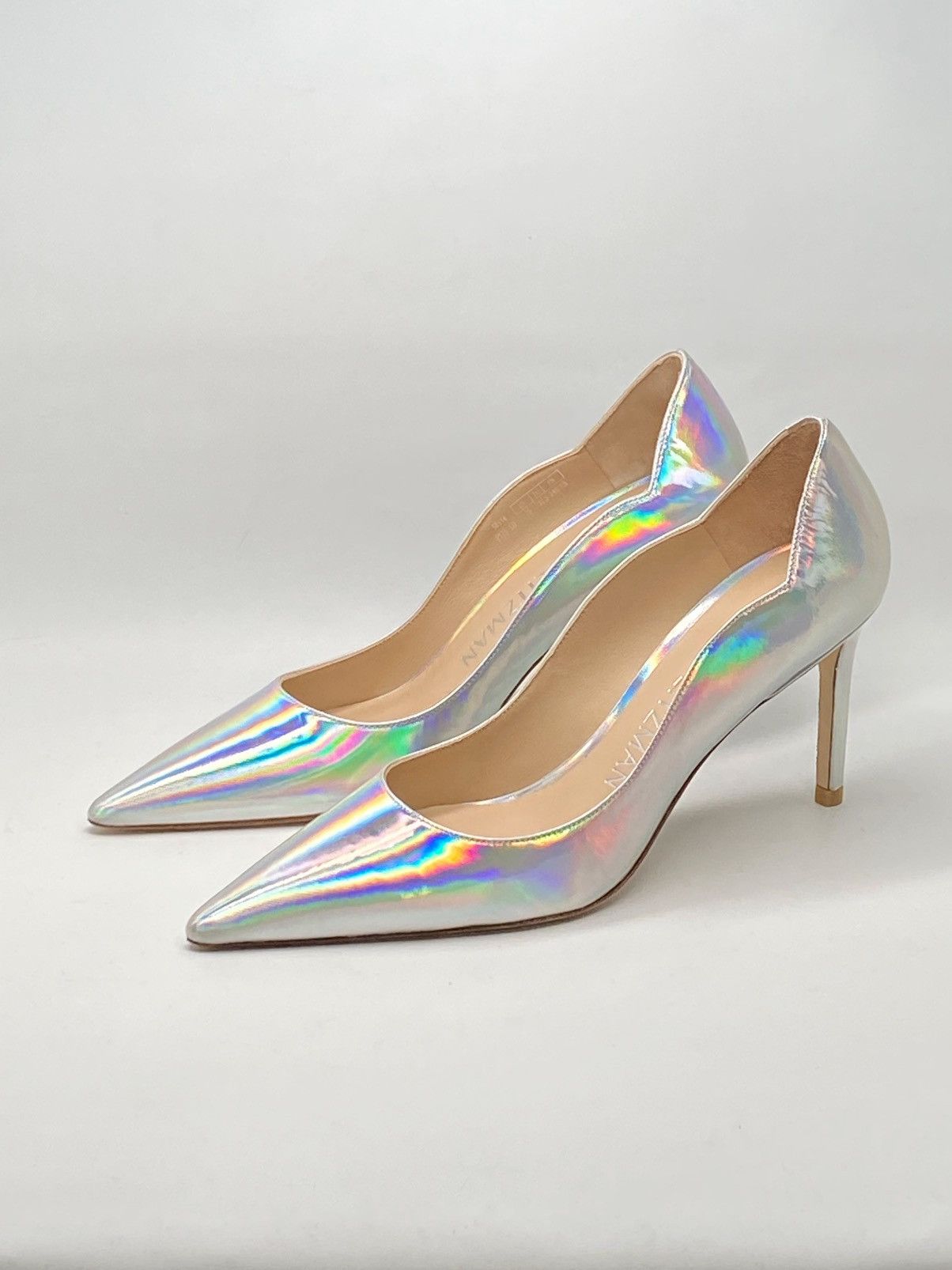 Stuart Weitzman Stuart Weitzman Scallop Iridescent Faux Leather Pumps size 7 Size US 7 / IT 37 - 4 Thumbnail