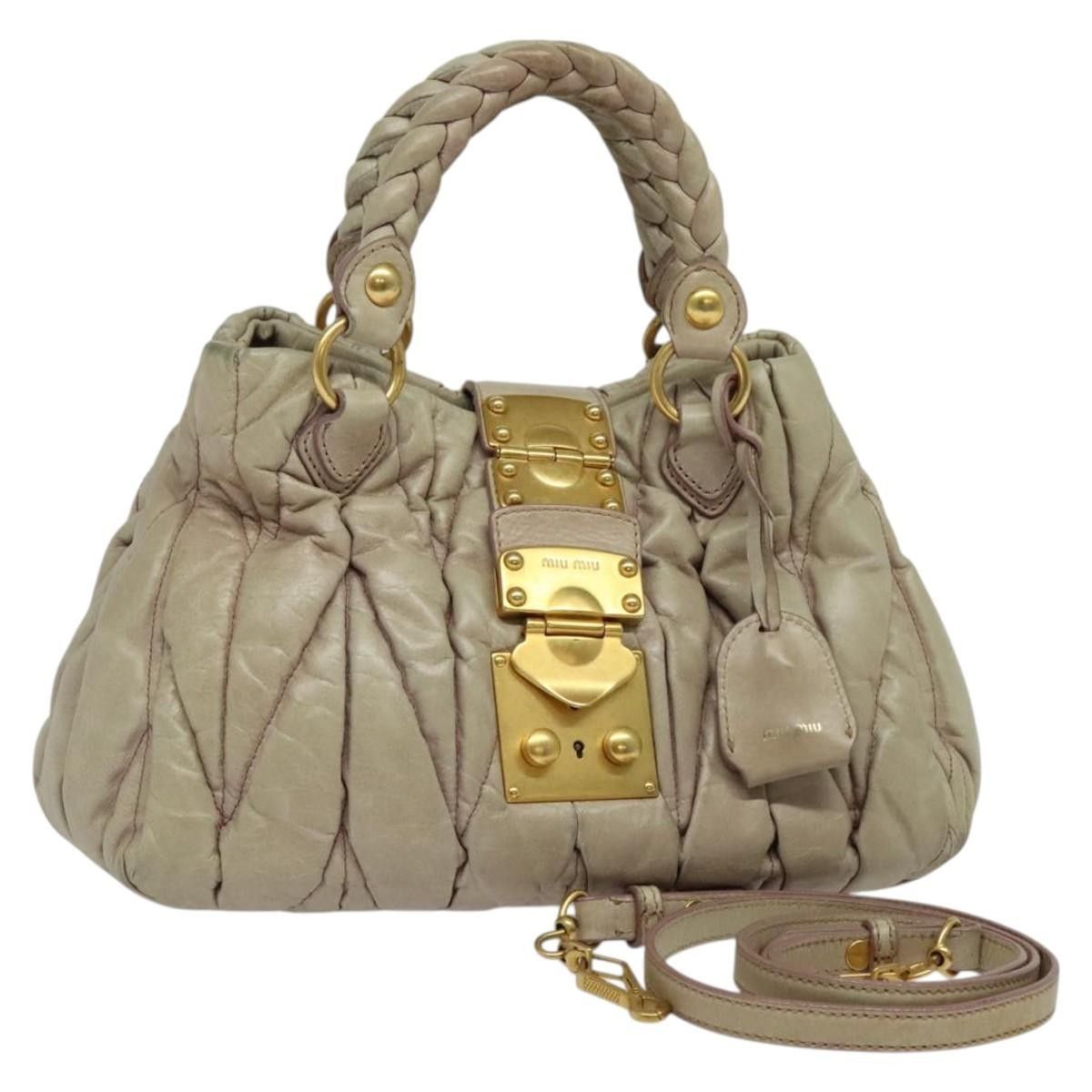 Miu Miu Miu Miu Coffer Convertible Satchel Matelasse Leather Size ONE SIZE - 1 Thumbnail
