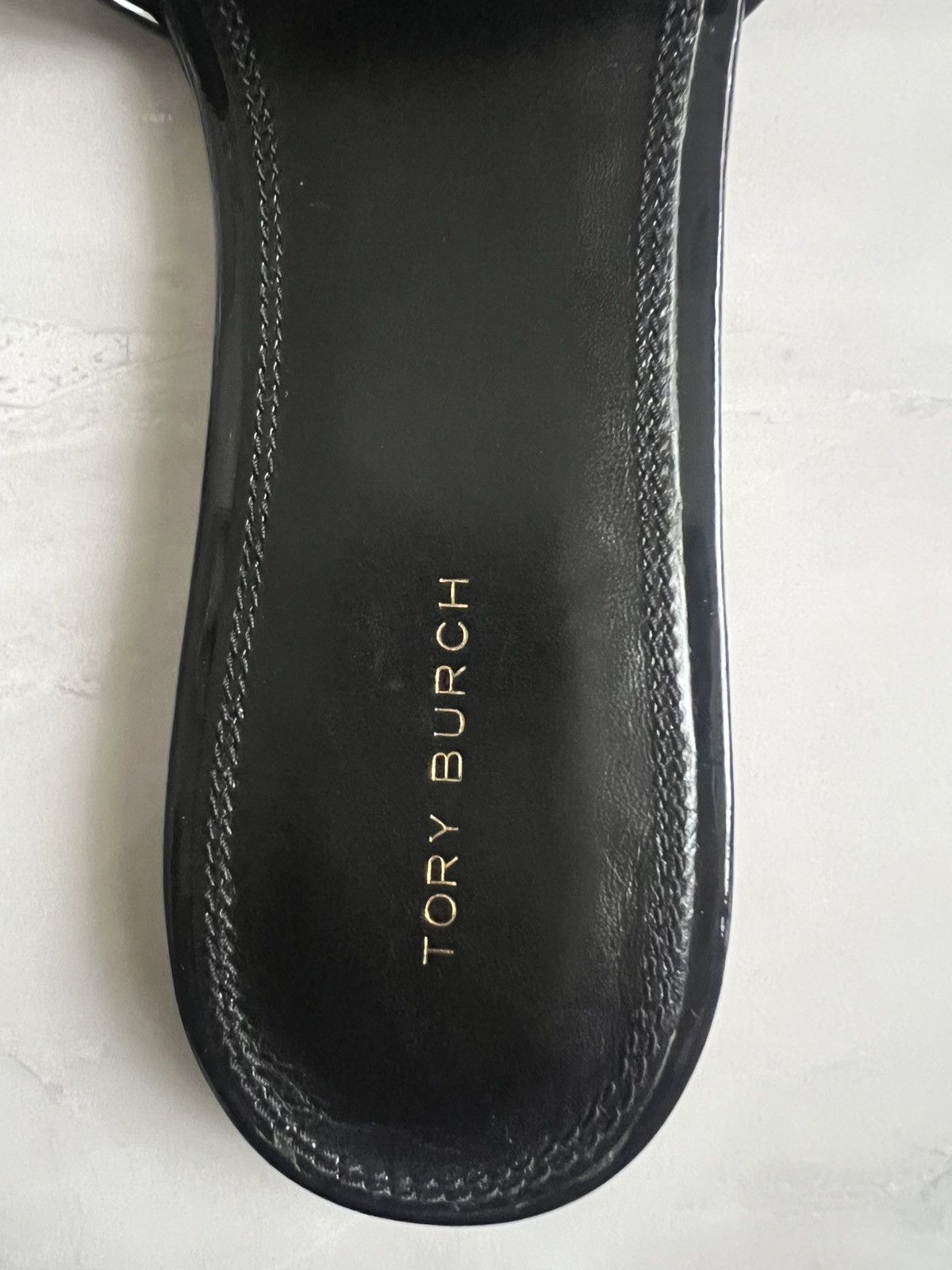Tory Burch Tory Burch ELEANOR SLIDE Size 9M Women Black Leather Sandal Size US 9 / IT 39 - 6 Thumbnail