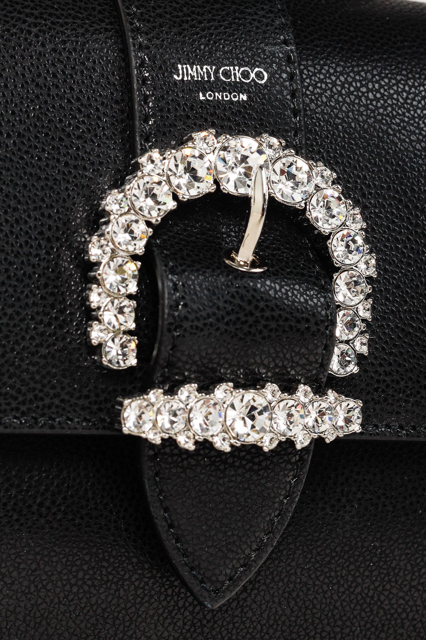 Jimmy Choo Jimmy Choo Cheri Soft Grainy Leather Crystal-Buckle Bag Size ONE SIZE - 9 Thumbnail