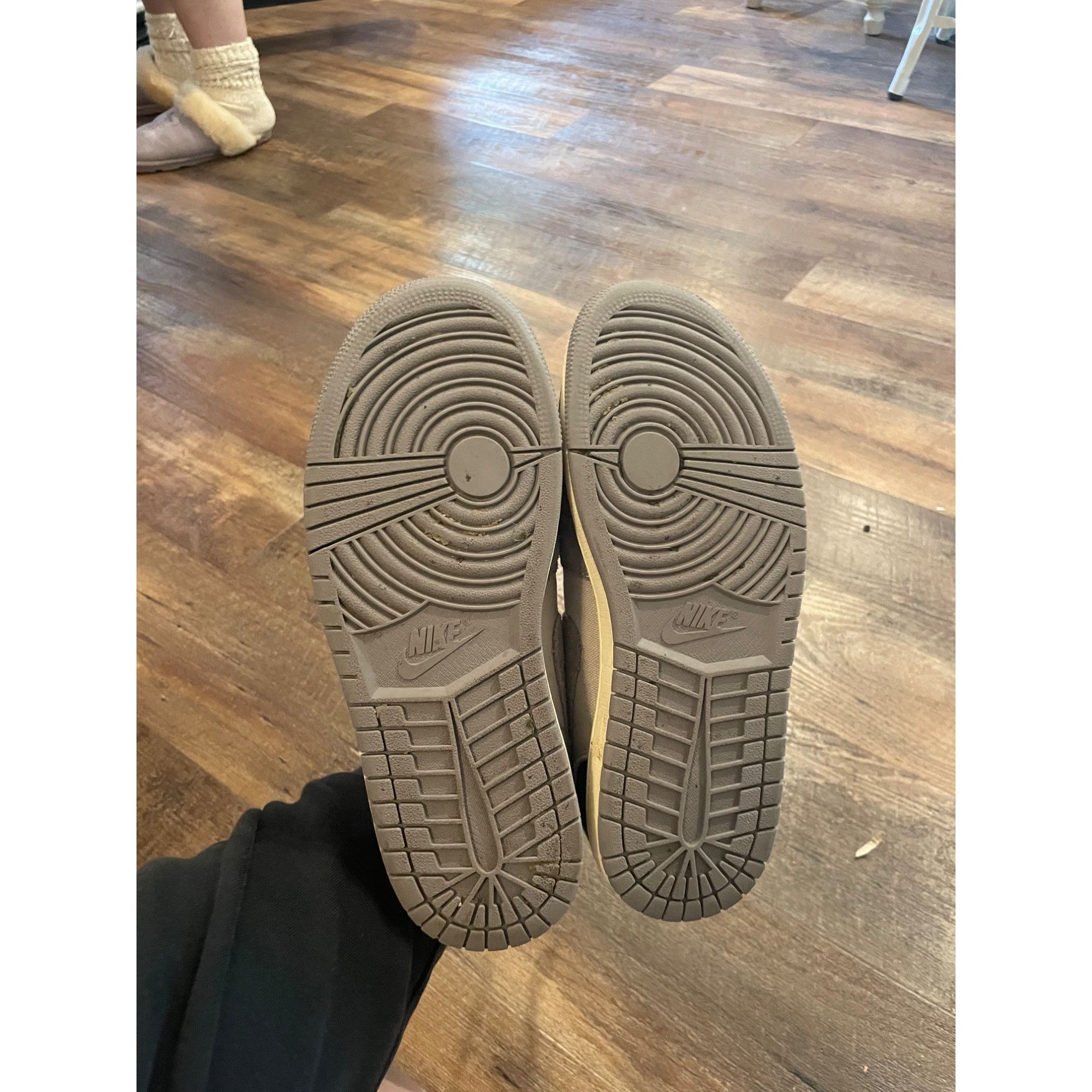 Nike Jordan 1 Low SE Craft Inside Out Cement Grey Sneakers DZ4135 Size US 7.5 / EU 40-41 - 6 Thumbnail