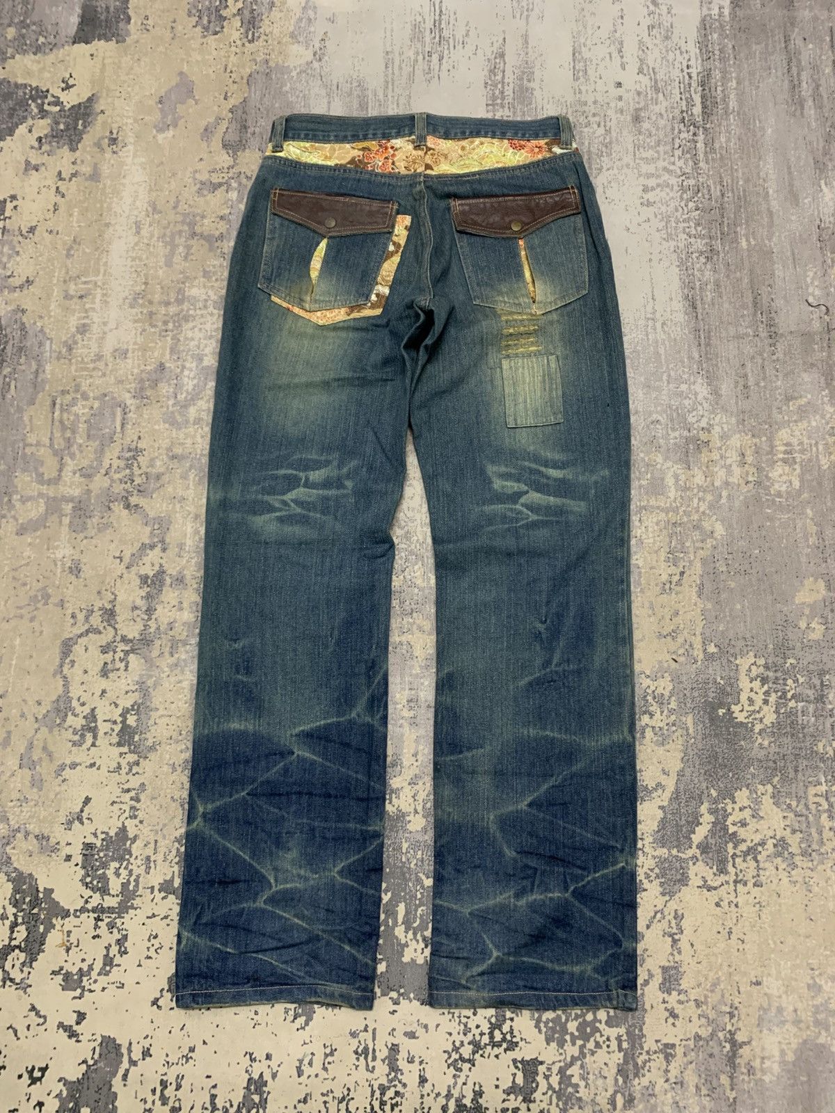 Japanese Brand Archive Japanese Sukajan Gumu Distressed Patchwork Jeans 32 Size US 32 / EU 48 - 8 Thumbnail