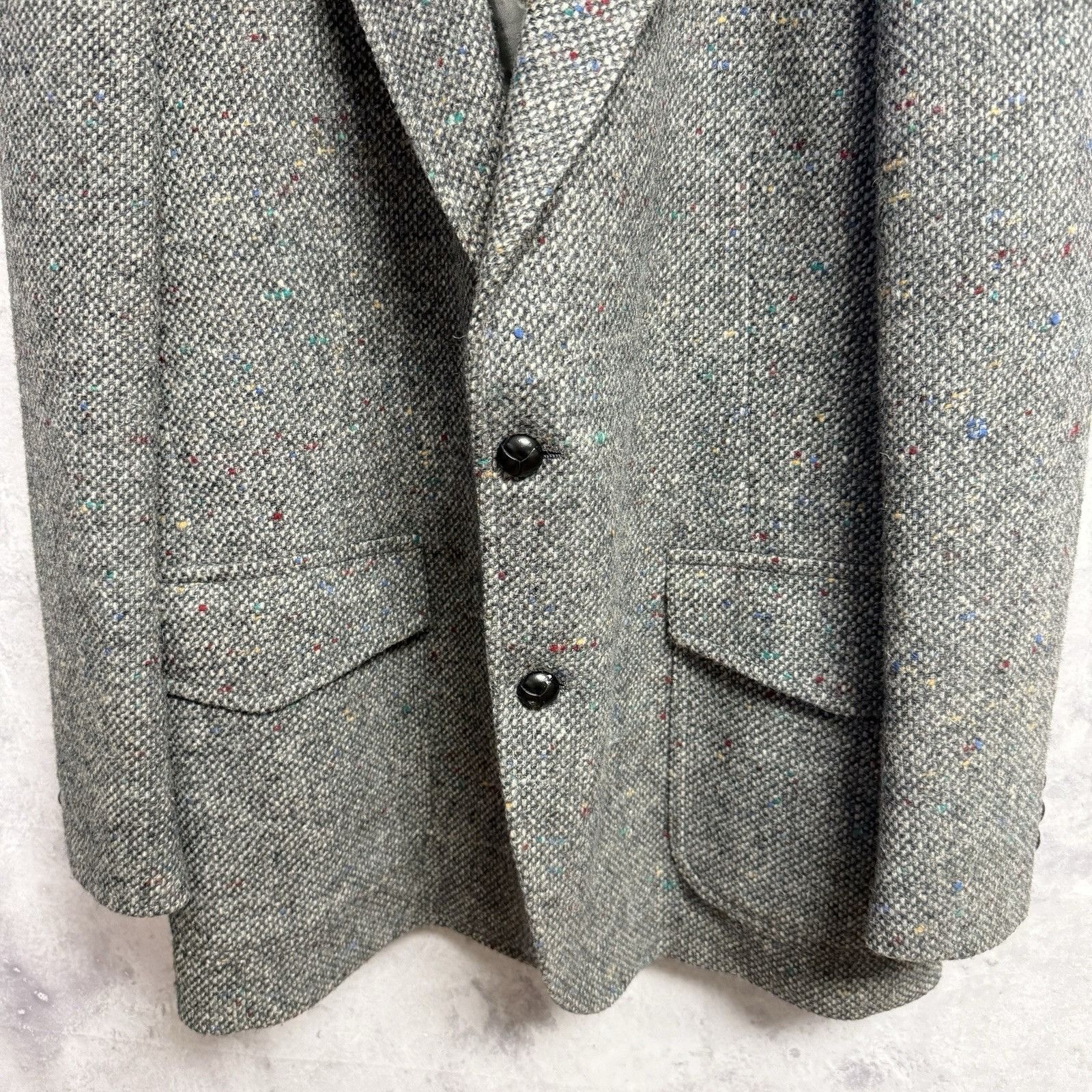 Pendleton Vintage Pendleton Tweed Wool Blazer Sport Coat Mens 44 Gray Size 44R - 4 Thumbnail