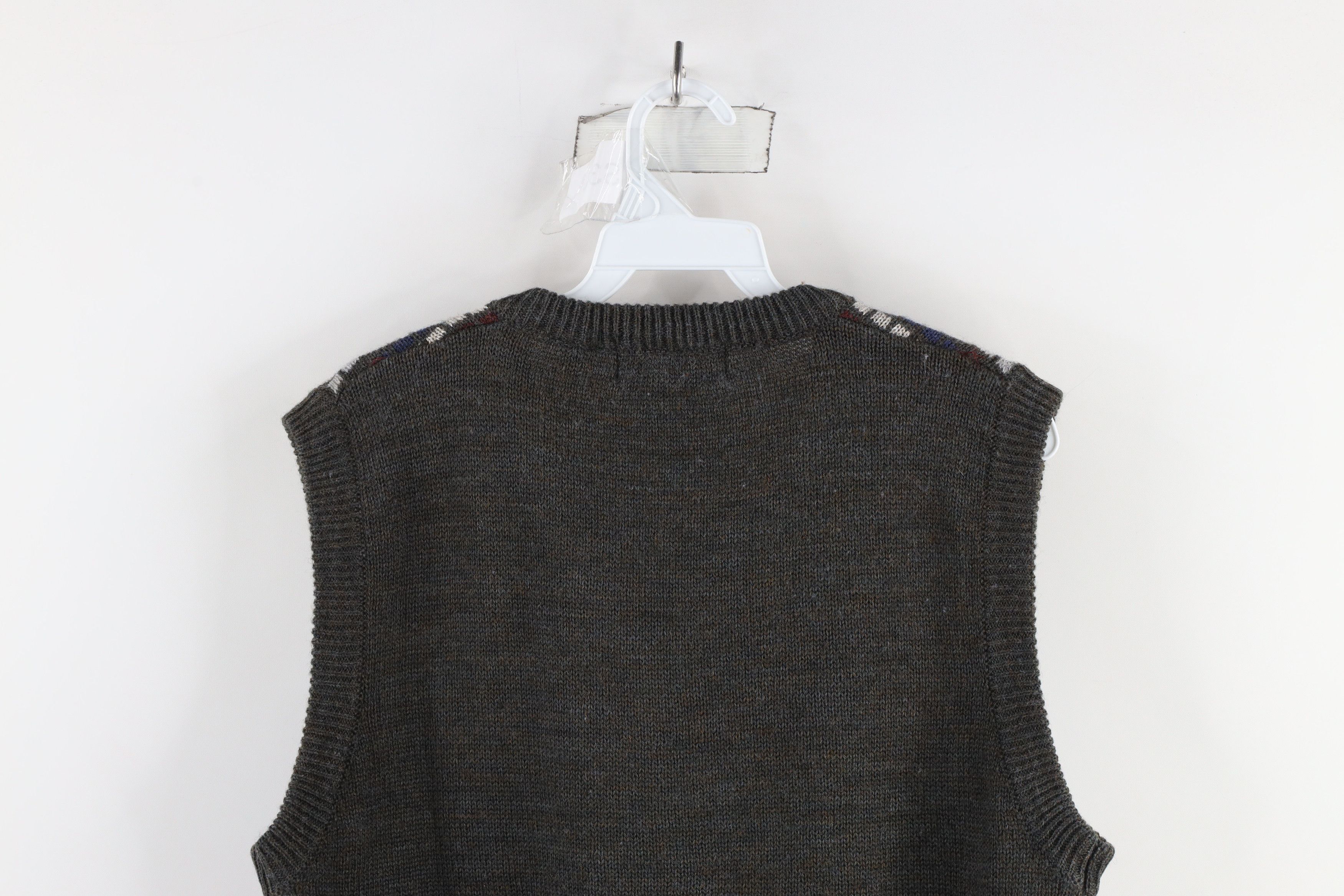 Vintage Vintage 70s Streetwear Blend Knit Geometric Sweater Vest Size US M / EU 48-50 / 2 - 6 Thumbnail