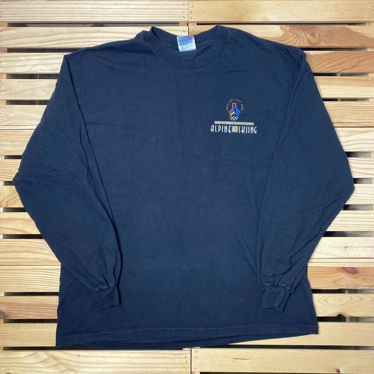 Hanes Vintage Olympic Winter Games 2002 Black Skiing Tee Size XL Size US XL / EU 56 / 4 - 2 Thumbnail