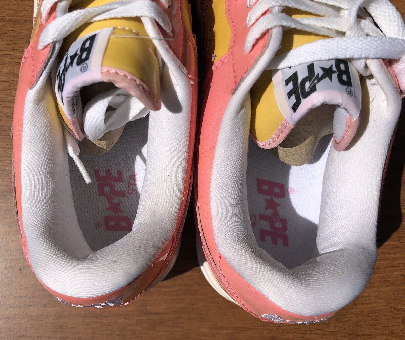 Bape Rare OG Pink / Tan Glitter Bapesta Size US 9 / EU 42 - 5 Thumbnail