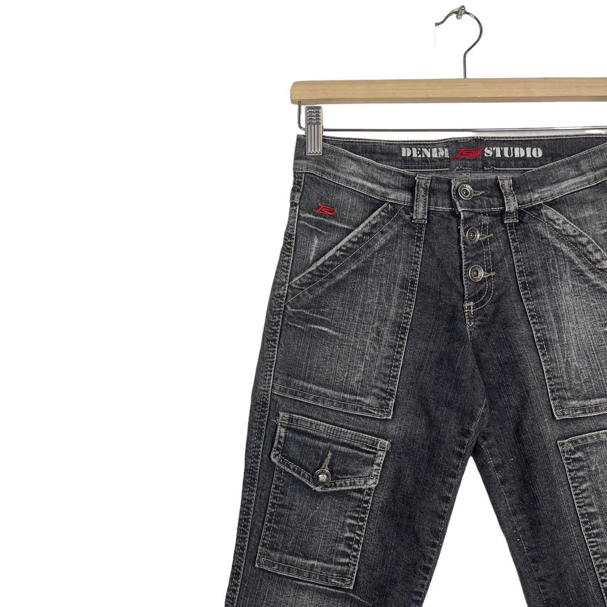 GOSTAR DE FUGA Denim Studio Bootcut Multipocket Flare Jeans Size US 27 - 6 Thumbnail