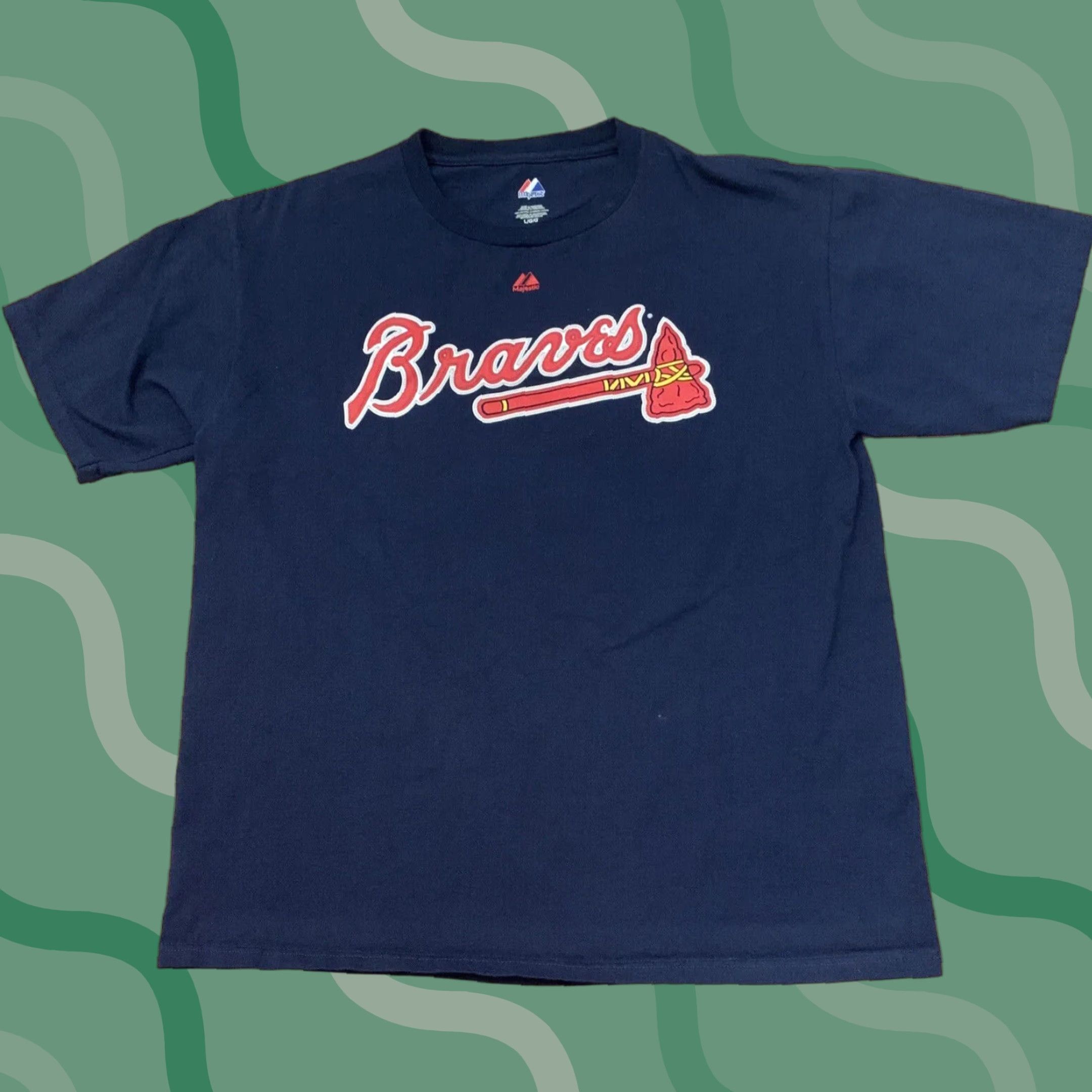 Vintage VINTAGE Freddi Gonzalez Braves T-Shirt L Men Blue 33 Majestic Atlanta Baseball Shirt Mens Size Large Size US L / EU 52-54 / 3 - 1 Thumbnail