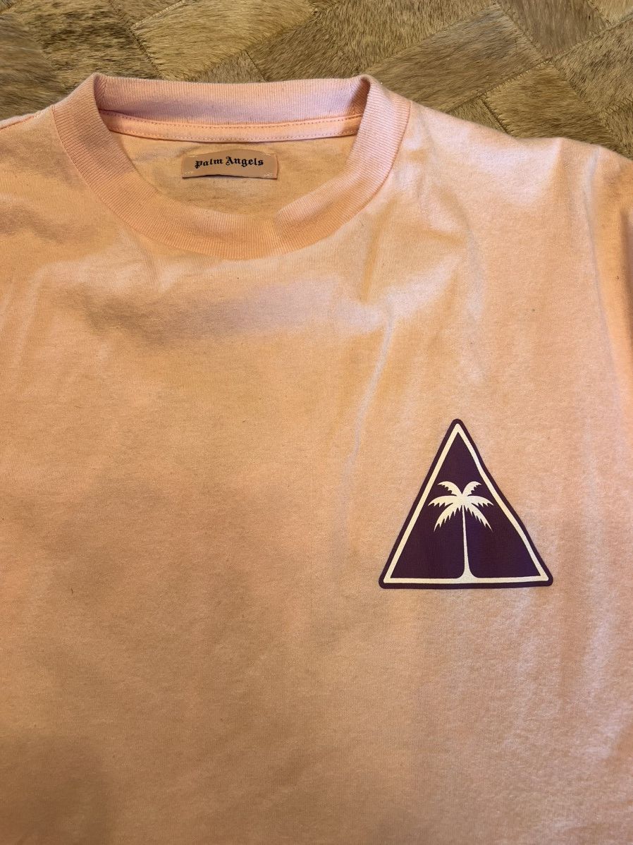 Palm Angels Palm Angels Pink Palm Logo Tee Size US M / EU 48-50 / 2 - 3 Thumbnail