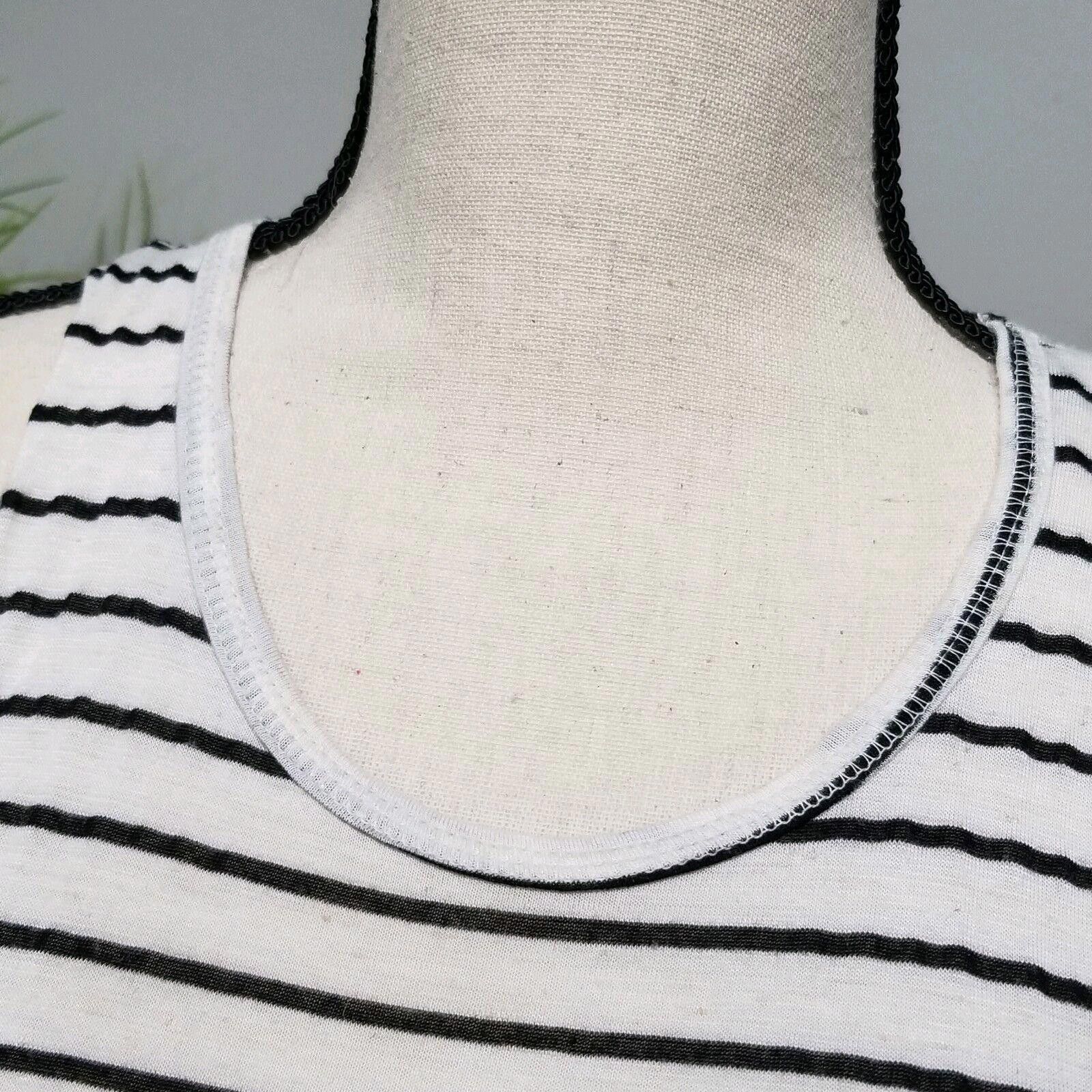 Designer Bp. Brand Tank Top Size Medium Black And Off White Striped Size M / US 6-8 / IT 42-44 - 4 Thumbnail
