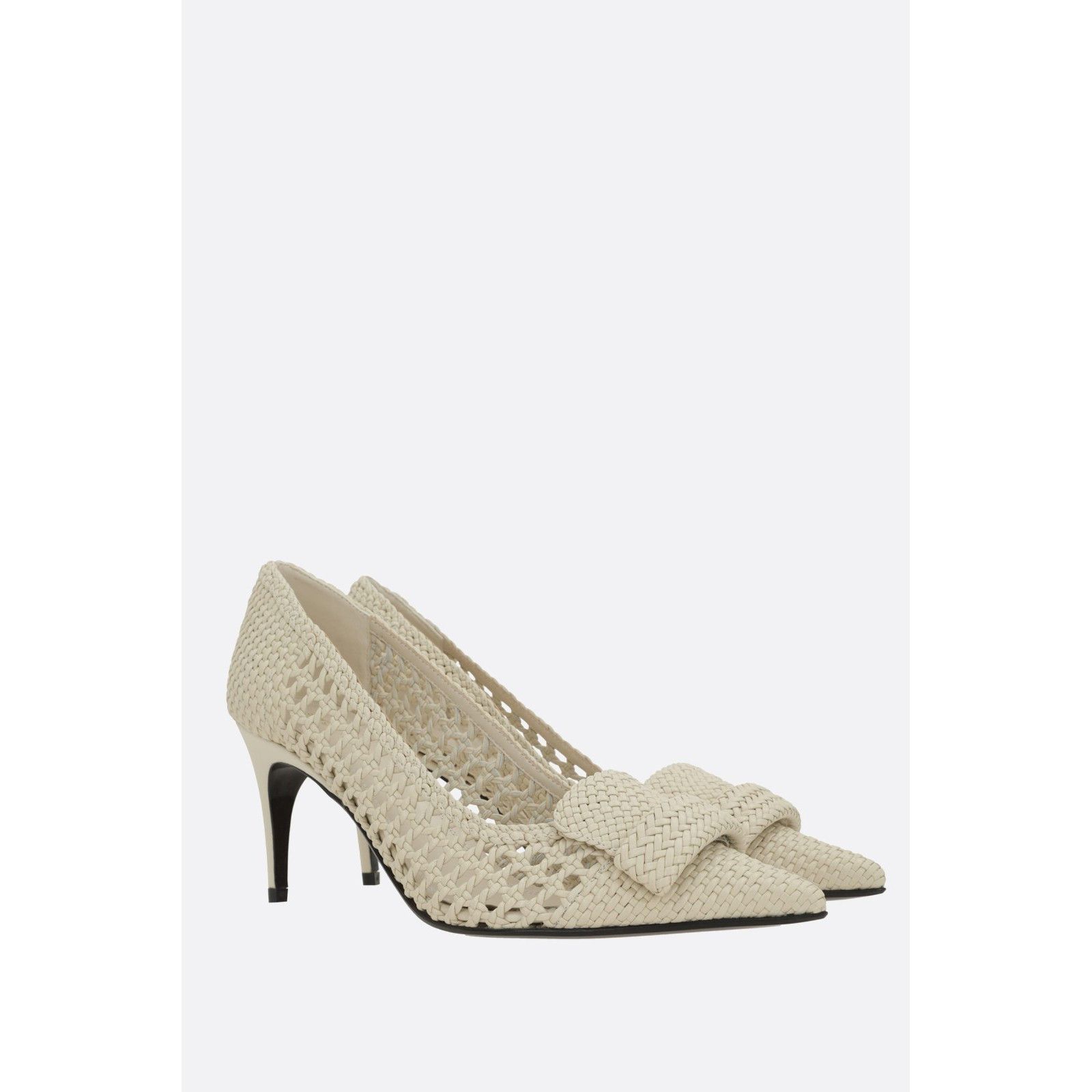 Sergio Rossi SERGIO ROSSI SR1 Braid Parchment Pumps New & Authentic (Wome Size US 7.5 / IT 37.5 - 5 Thumbnail