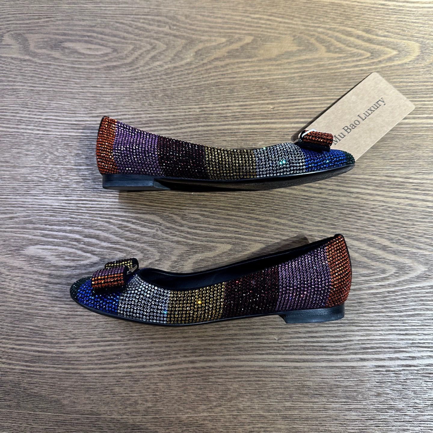 Salvatore Ferragamo Ferragamo may749 multicolor crystal flat slip-on Size US 5.5 / IT 35.5 - 3 Thumbnail