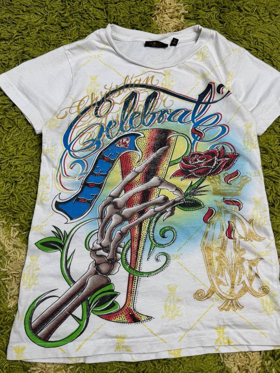 Christian Audigier VINTAGE ED HARDY T-SHIRT TEE AUDIGIER SZ L Size M / US 6-8 / IT 42-44 - 3 Thumbnail