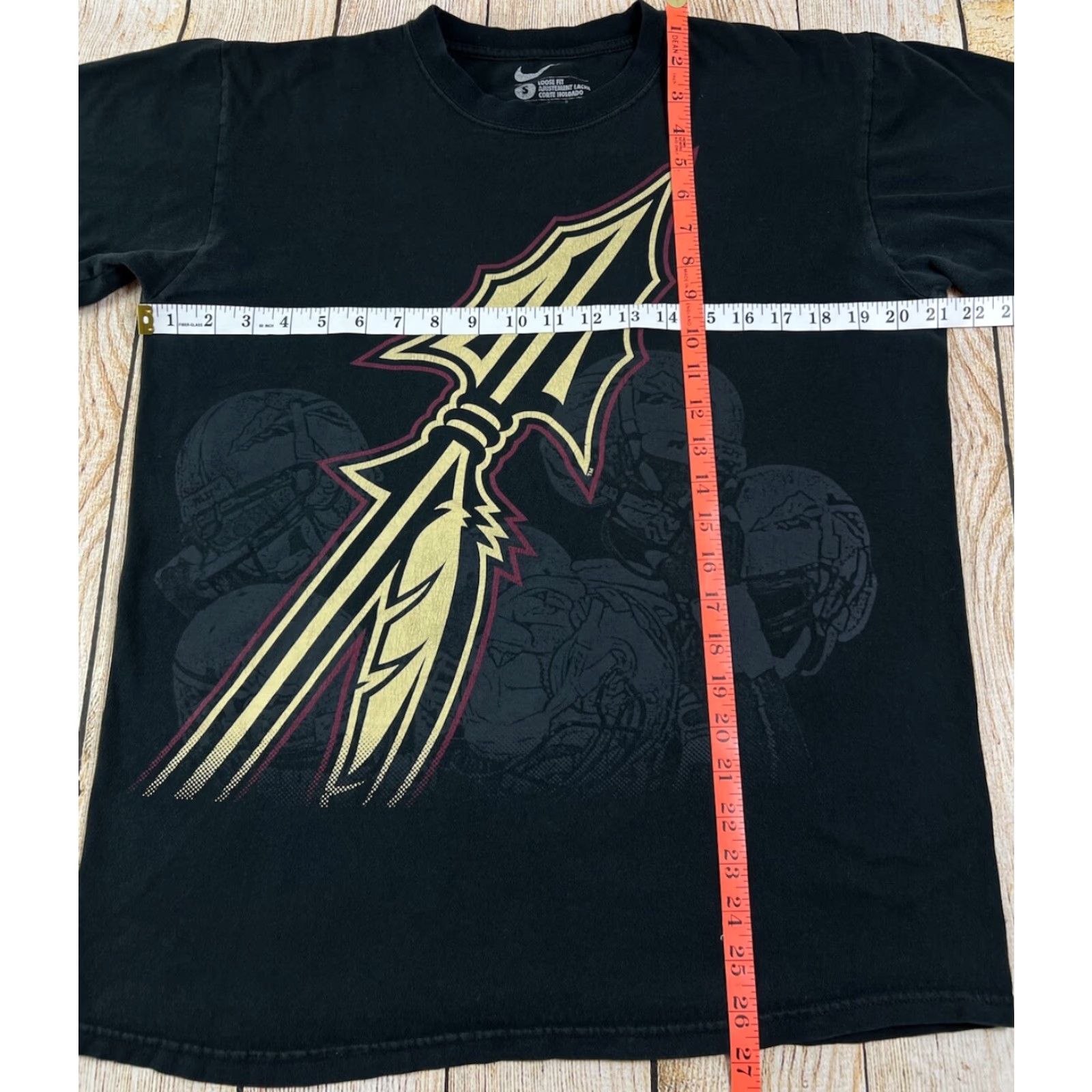 Nike VINTAGE? (No) – Nike Football T Shirt Black Small Mens S FSU Fear The Spear Athletic Short Sleeve College University Sports Shirt Size US S / EU 44-46 / 1 - 3 Thumbnail
