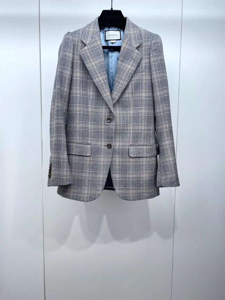 Gucci Gucci Size 38 Plaid suit jacket 2504-Nextarrow Size US XXS / EU 40 - 1 Thumbnail