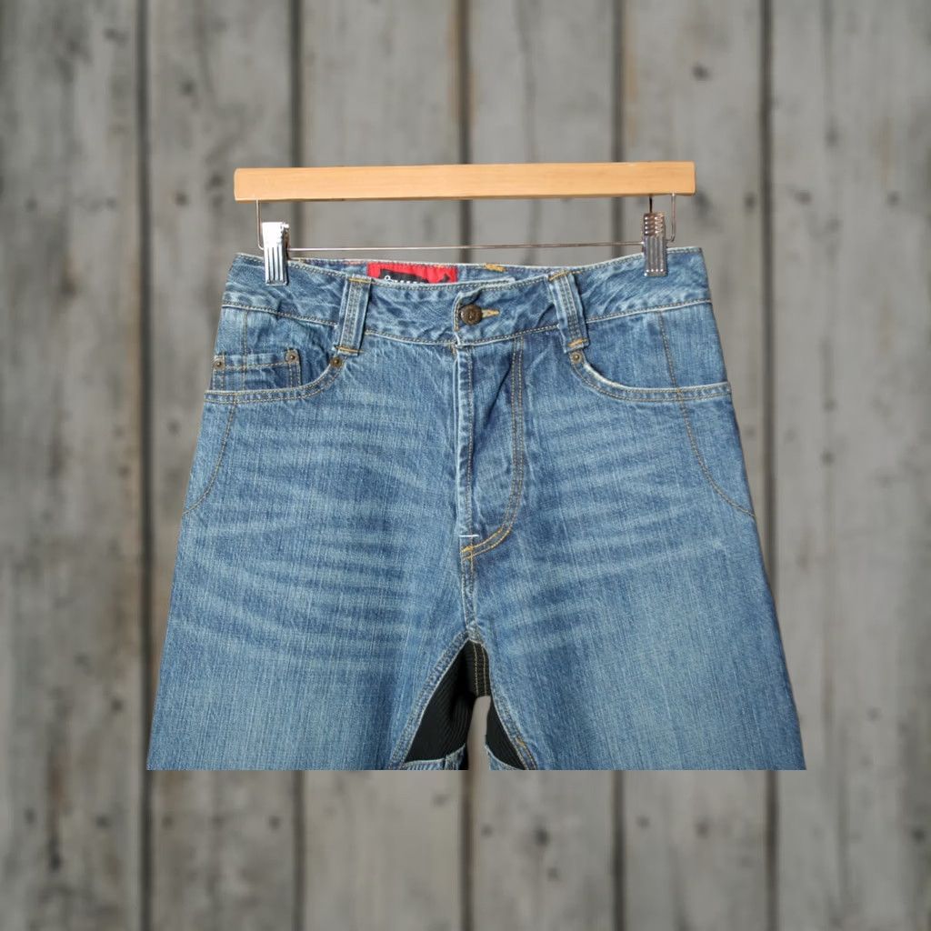 Denime ICON Victory Pant Jeans Blue Denim Button Fly Motorcycle Pant Sz 28 Mens Regular Jeans Size US 26 / EU 42 - 1 Thumbnail