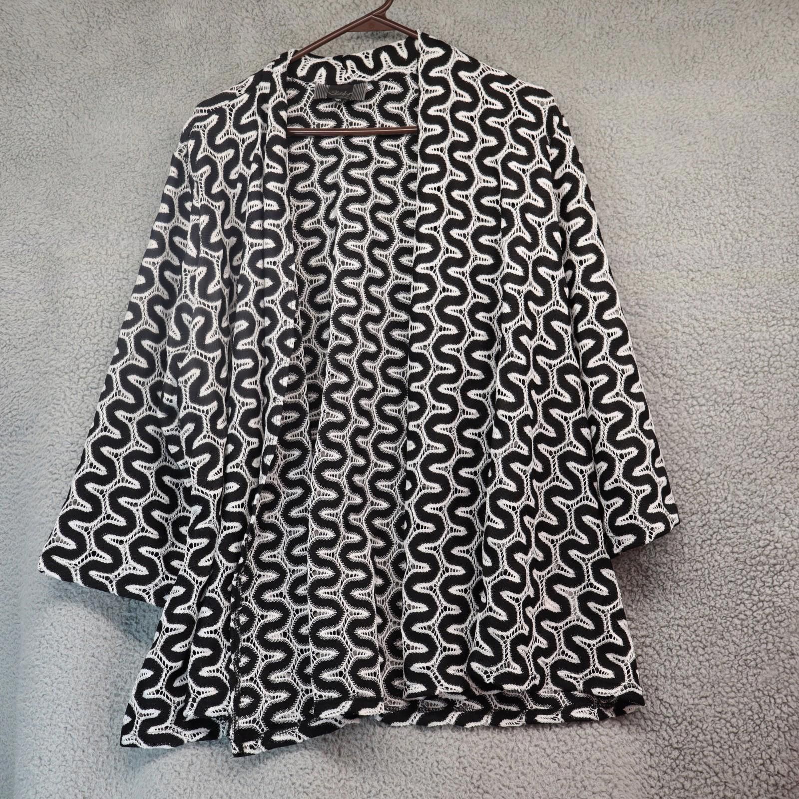 Other Slinky Brand Womens Top Jacket 3/4 Sleeve 1X Crochet Black Size XL / US 12-14 / IT 48-50 - 1 Thumbnail