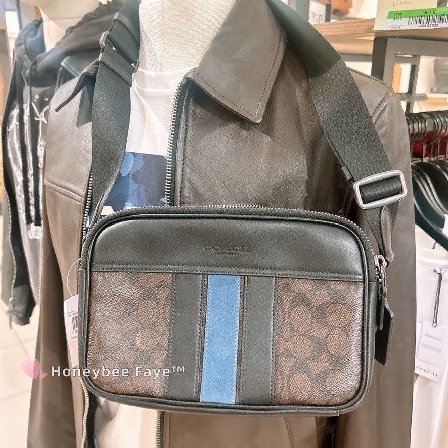 Coach Graham Crossbody Bag In Signature Canvas With Varsity Stripe Size ONE SIZE - 4 Thumbnail
