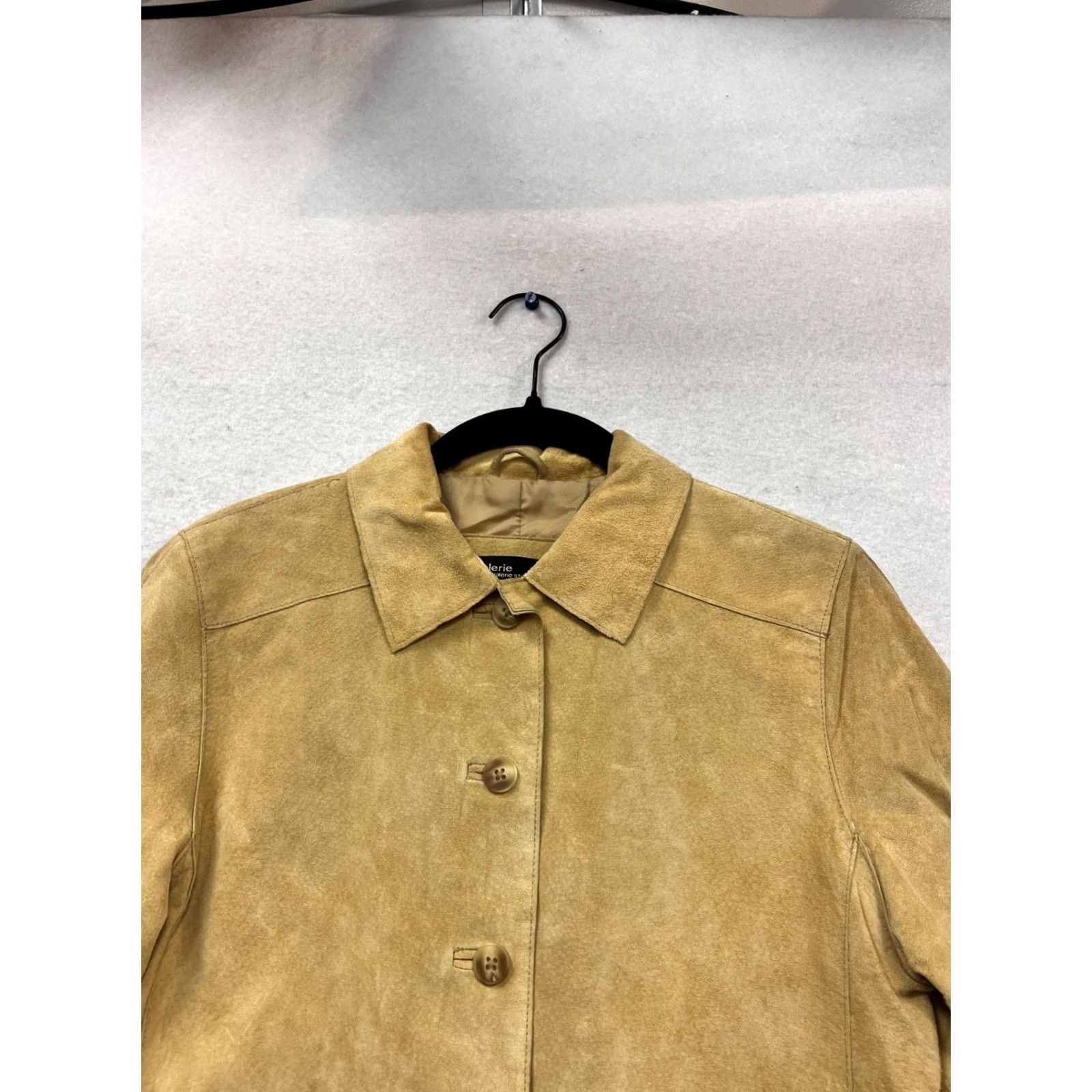 Vintage Valerie Stevens Womens Jacket S Tan Suede Button-Front Vintage? No Size S / US 4 / IT 40 - 6 Thumbnail