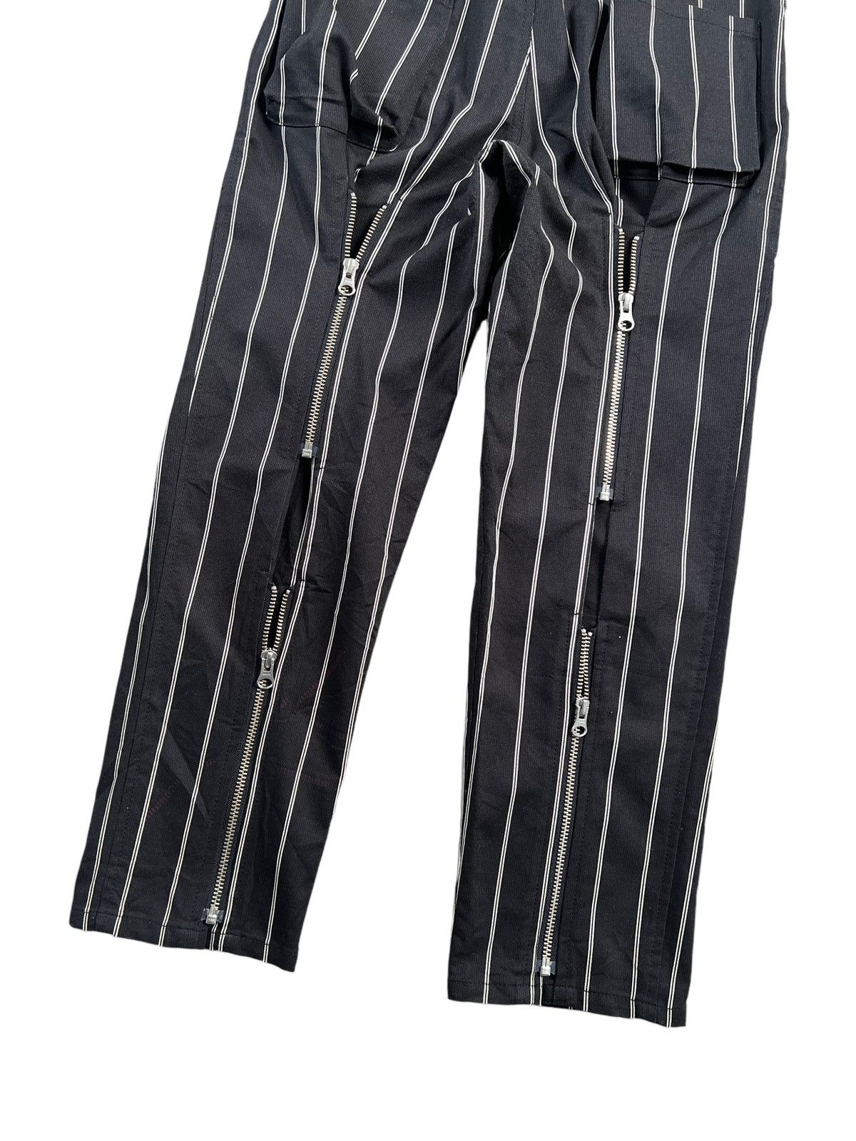 20471120 MILK 🇯🇵 Stripes Zipper Bondage Cropped Pants Size US 30 / EU 46 - 9 Thumbnail
