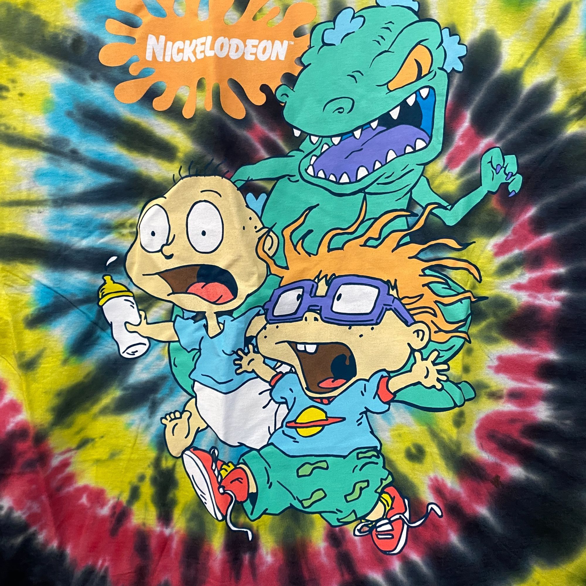 Nickelodeon Nickelodeon Rugrats Chucky and Tommy with Reptar Tie Dye T-S Size US XL / EU 56 / 4 - 2 Thumbnail