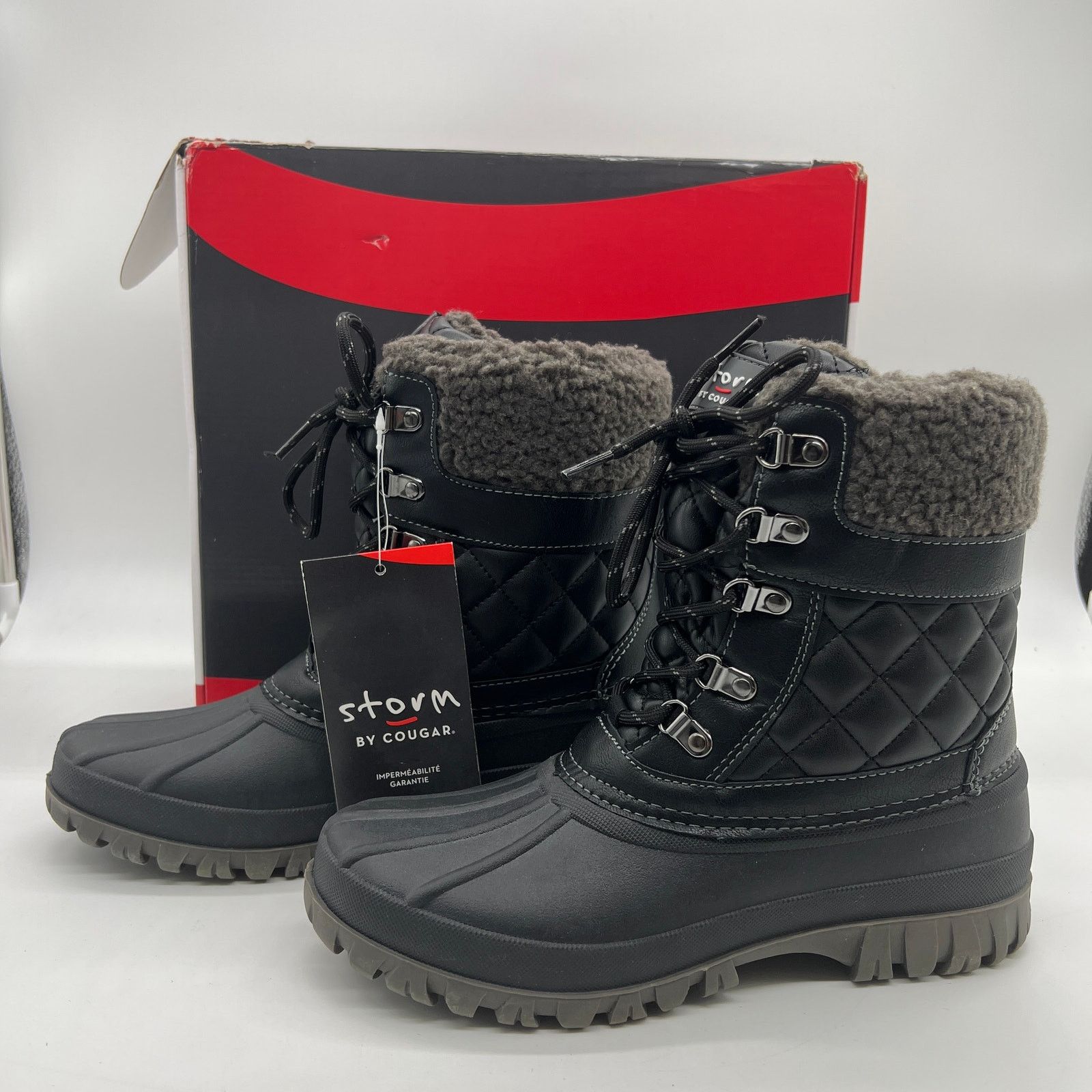 Other Cougar Waterproof Winter Boots Size 9 Black Quilt Size US 9 / IT 39 - 7 Thumbnail