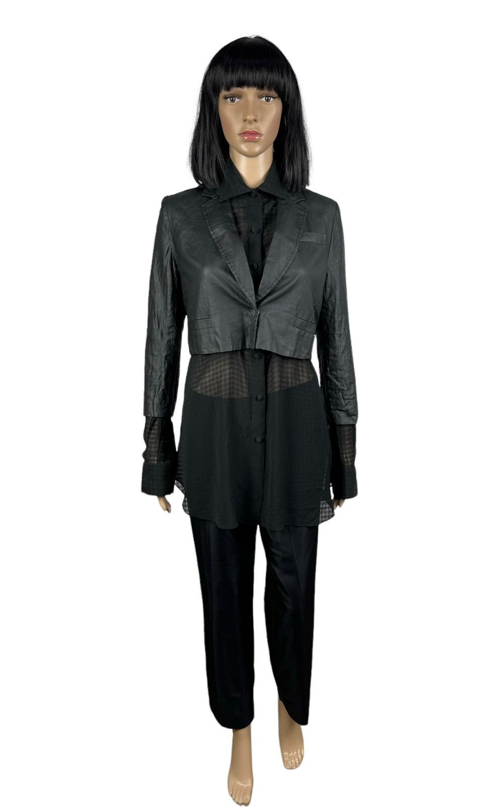Alexander Wang Alexander Wang 2in1 Waxed Jacket with silk Shirt size 4 Size L / US 10 / IT 46 - 2 Thumbnail