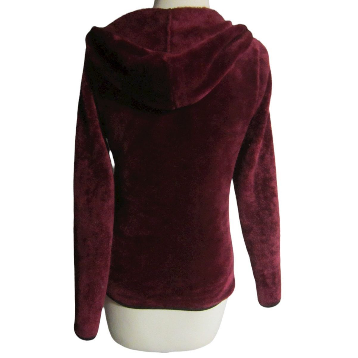 Other Y2K Plush Faux Fur Zip Up Hoodie No Boundaries Burgundy S Size S / US 4 / IT 40 - 5 Thumbnail