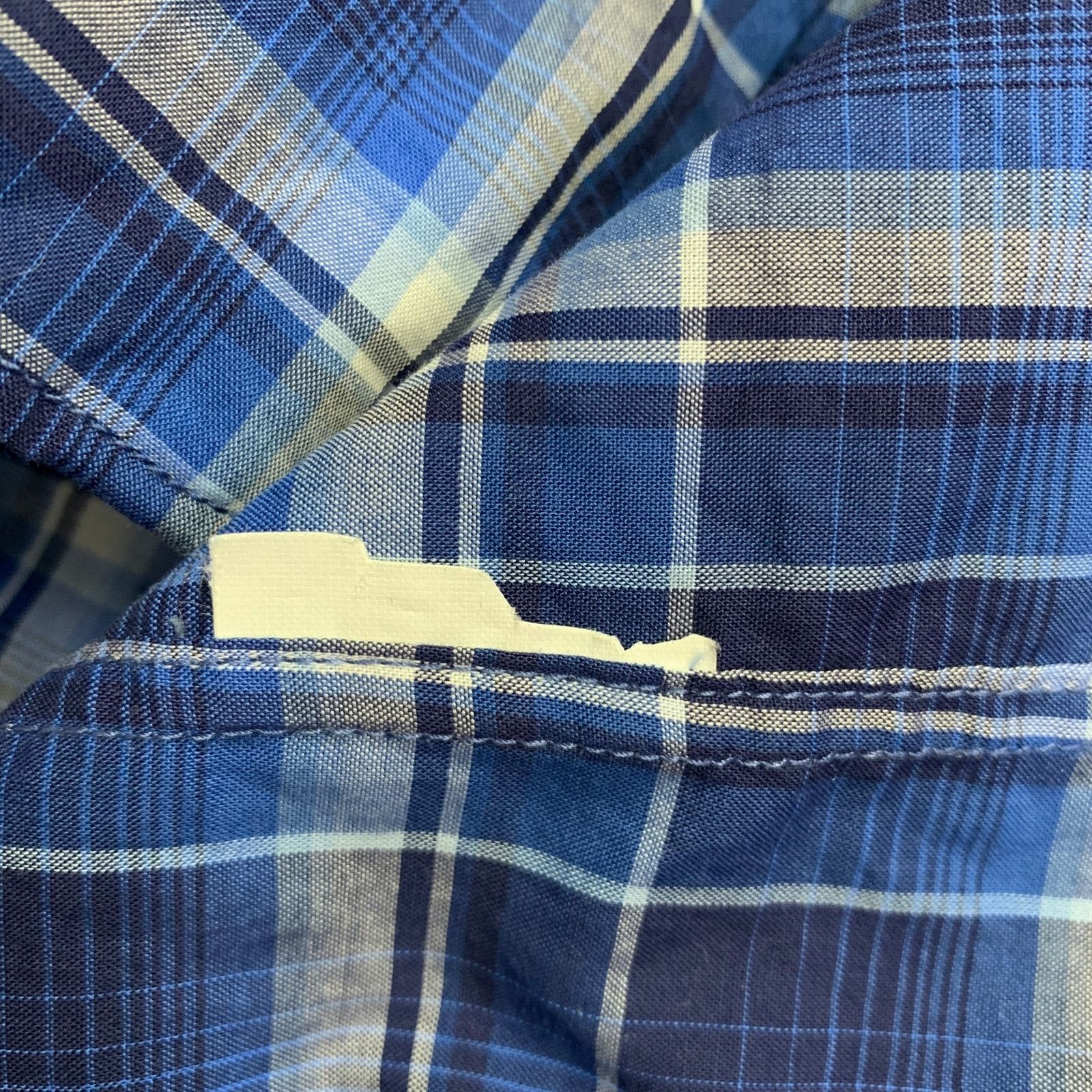 Vince VINCE Size M Navy White Plaid Long Sleeve Shirt Size US M / EU 48-50 / 2 - 5 Thumbnail