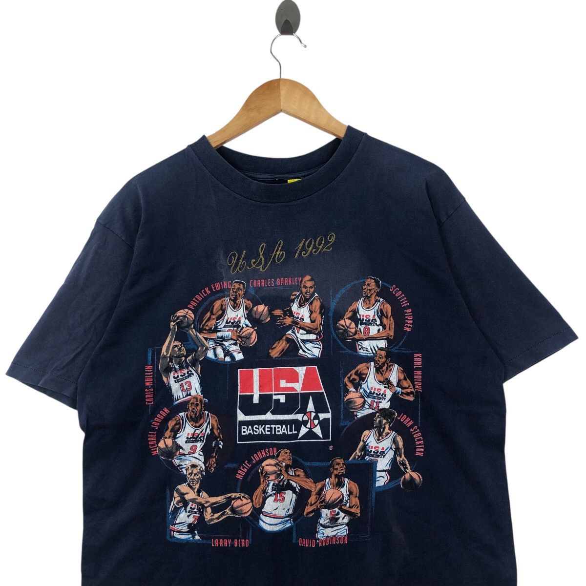 Vintage Vintage 1992 USA BASKETBALL Team T Shirt Michael Jordan Size US L / EU 52-54 / 3 - 2 Thumbnail