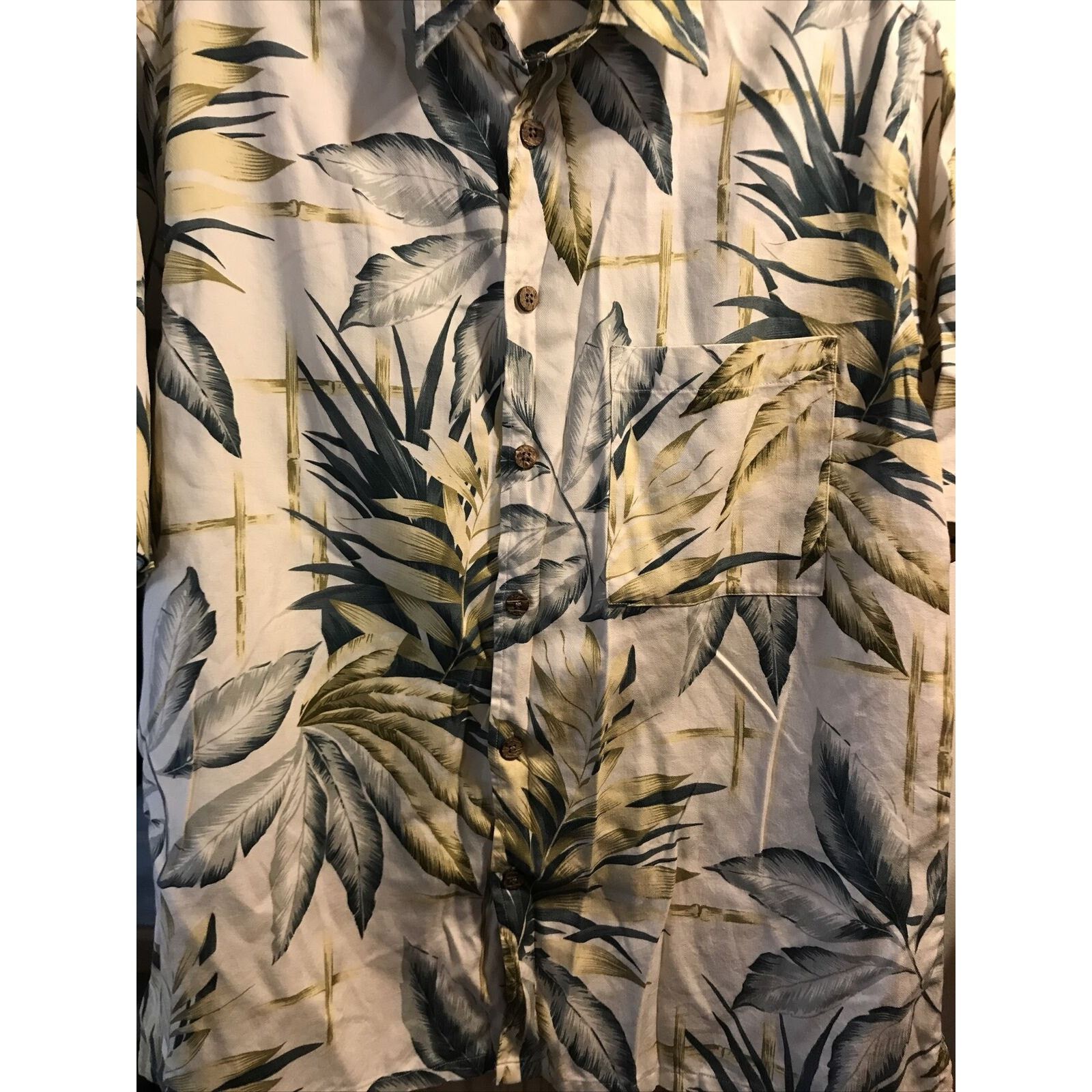 Caribbean Caribbean Men’s M Floral SS Button Silk Blend Hawaiian Shirt Size US M / EU 48-50 / 2 - 9 Thumbnail