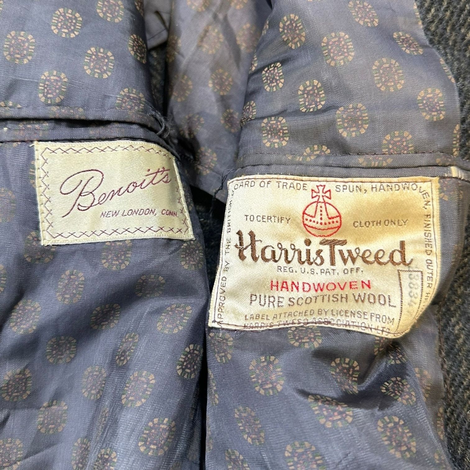 Harris Tweed Benoits Harris Tweed Men's 40R Sport Coat Blazer Size 40R - 5 Thumbnail