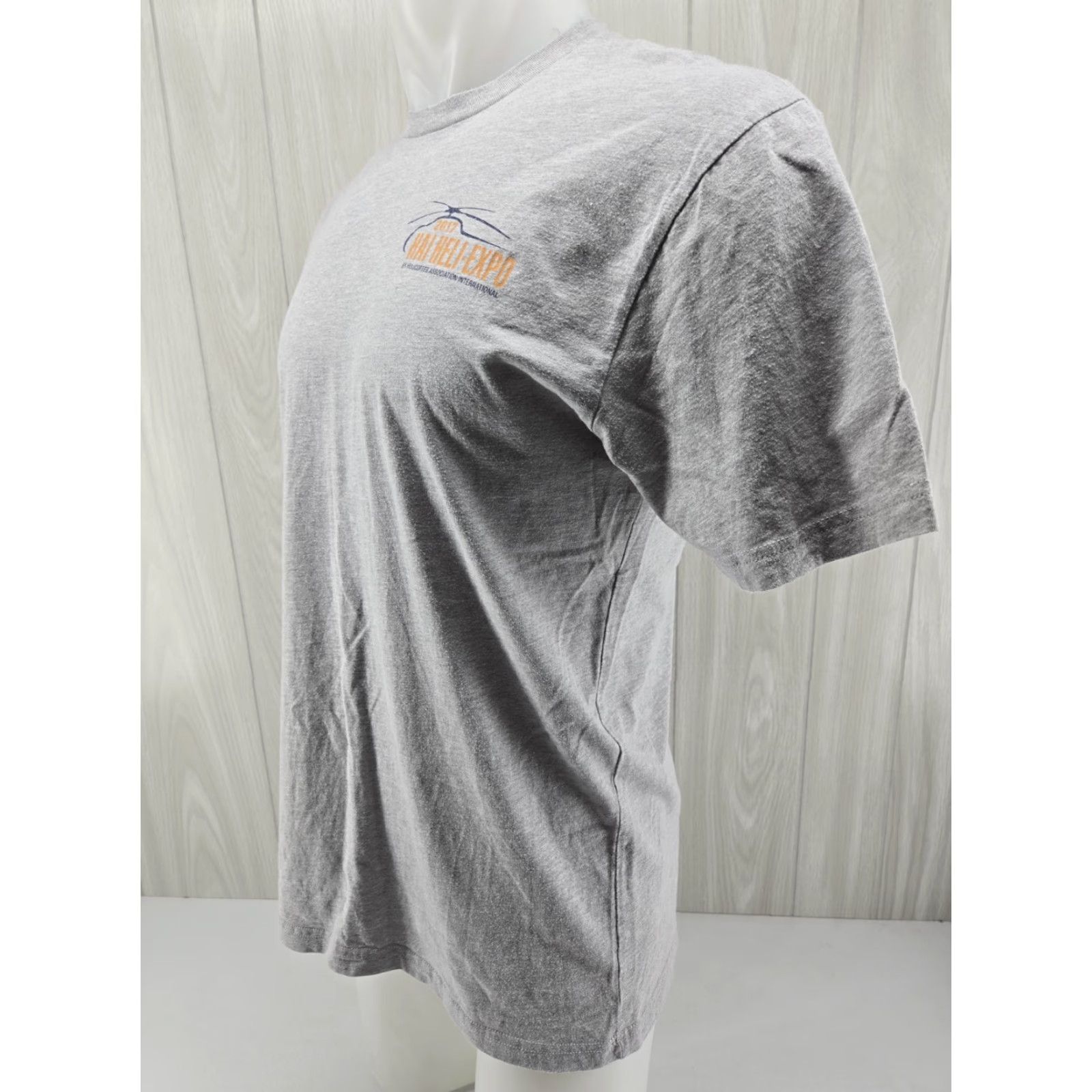 Next Level HAI Heli Expo 2017 Dallas TX Gray Mens T Shirt Size Large Size US L / EU 52-54 / 3 - 4 Thumbnail