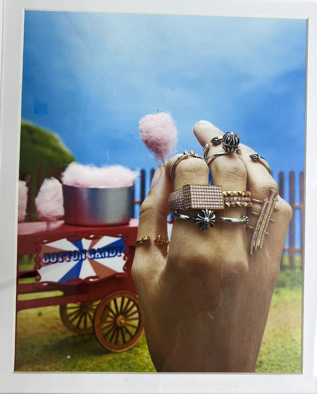 Chrome Hearts × Vintage Chrome Hearts cotton candy carnival Poster framed 9x11 Size ONE SIZE - 2 Thumbnail