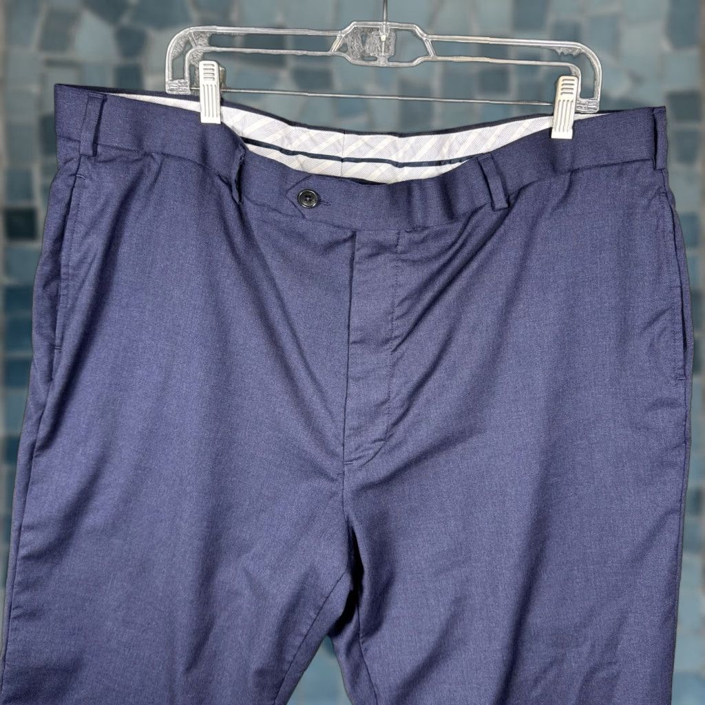 Brooks Brothers Brooks Brothers Dress Pants Mens 42x32 BrooksFlex Madison Reda Flexo Wool Slacks Pants Dress Slim Tapered Blue 42 Mens Slacks Size US 44 / EU 60 - 1 Thumbnail