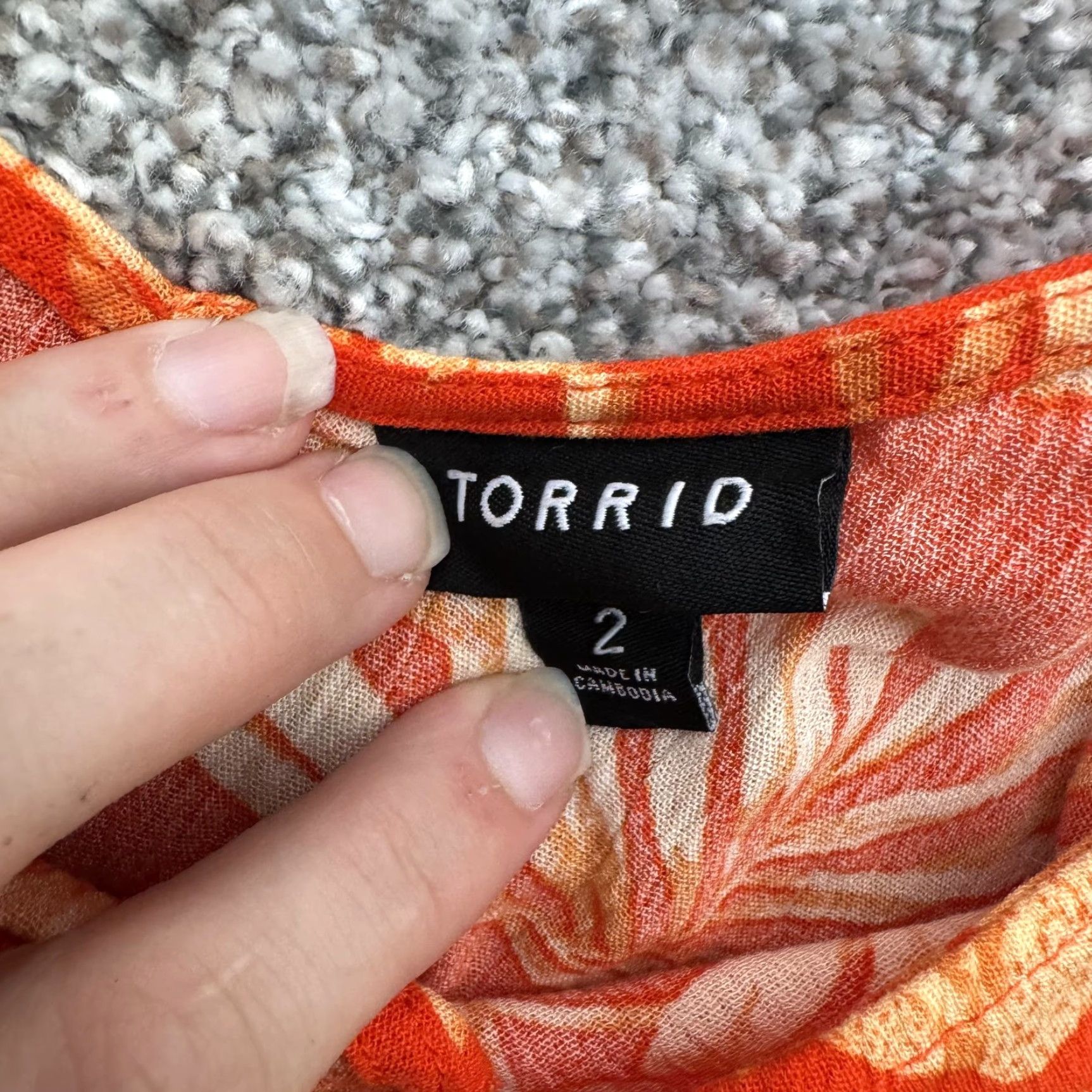Torrid Torrid Tank Top Womens 2 Orange Animal Print Jungle Sleeveless Knot Front Cheetah Size XS / US 0-2 / IT 36-38 - 6 Thumbnail