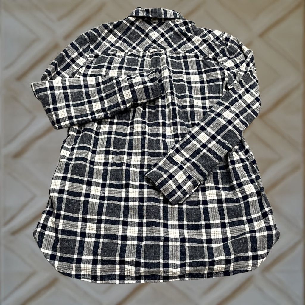 J.Crew J.Crew Boy Fit Tunic Shirt Womens XXS Petite Blue White Plaid Cotton Casual Top Size XXS / US 00 / IT 34 - 1 Thumbnail