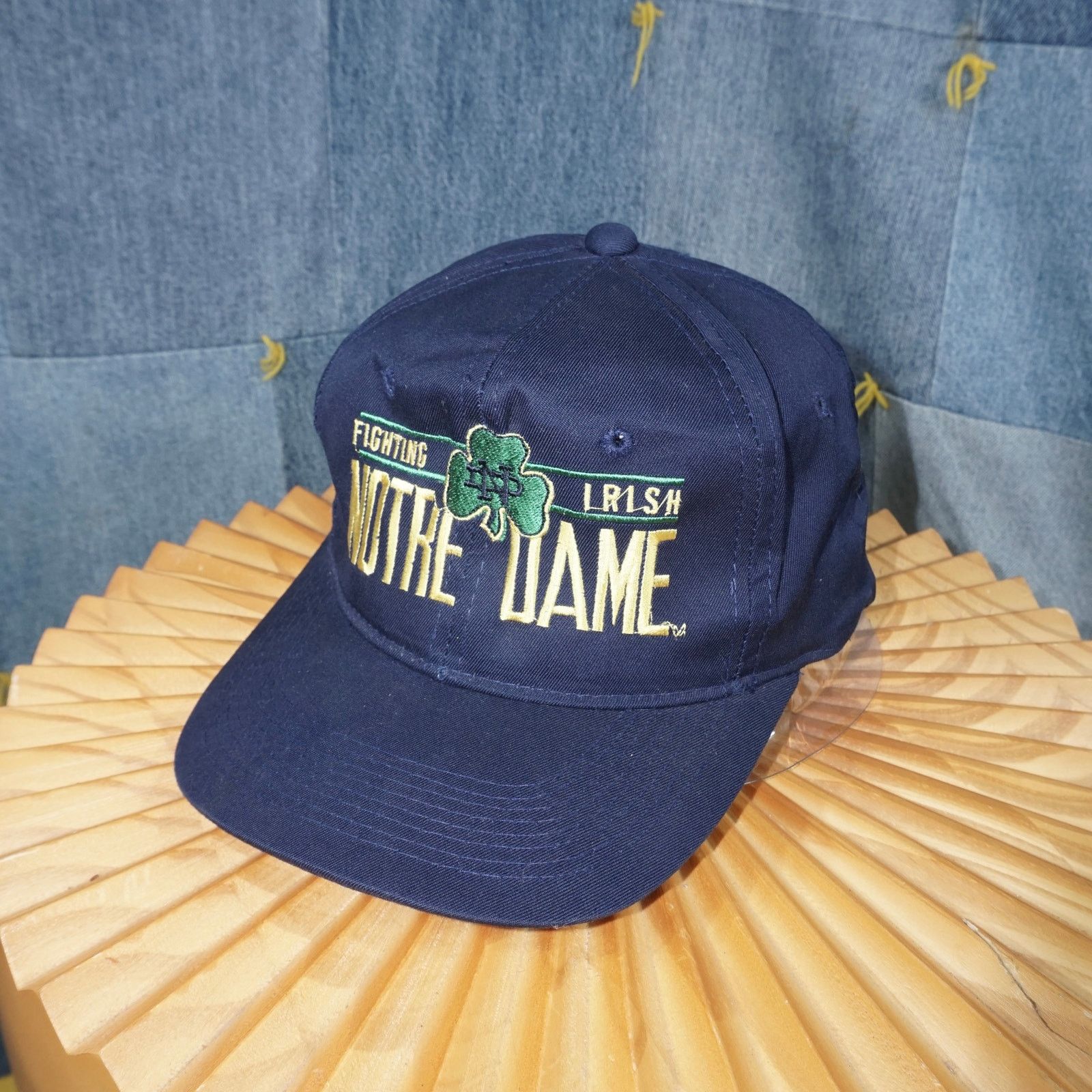 Vintage OSFA - Vintage 1990s Notre Dame fighting Irish embroider hat Size ONE SIZE - 2 Thumbnail
