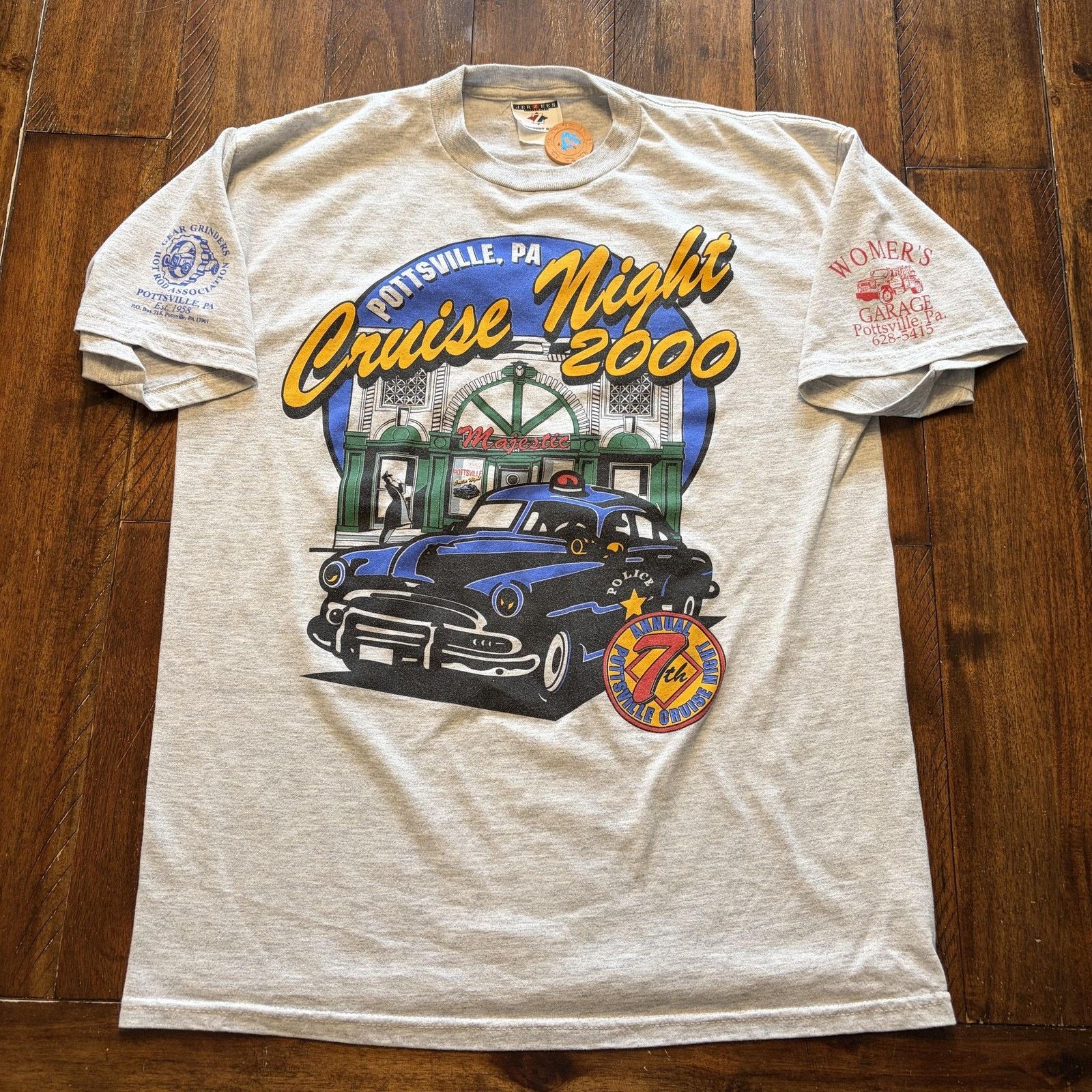 Jerzees Vtg Pottsville Cruise Night Shirt L Police Tee 2000 Jerzees Size US L / EU 52-54 / 3 - 2 Thumbnail