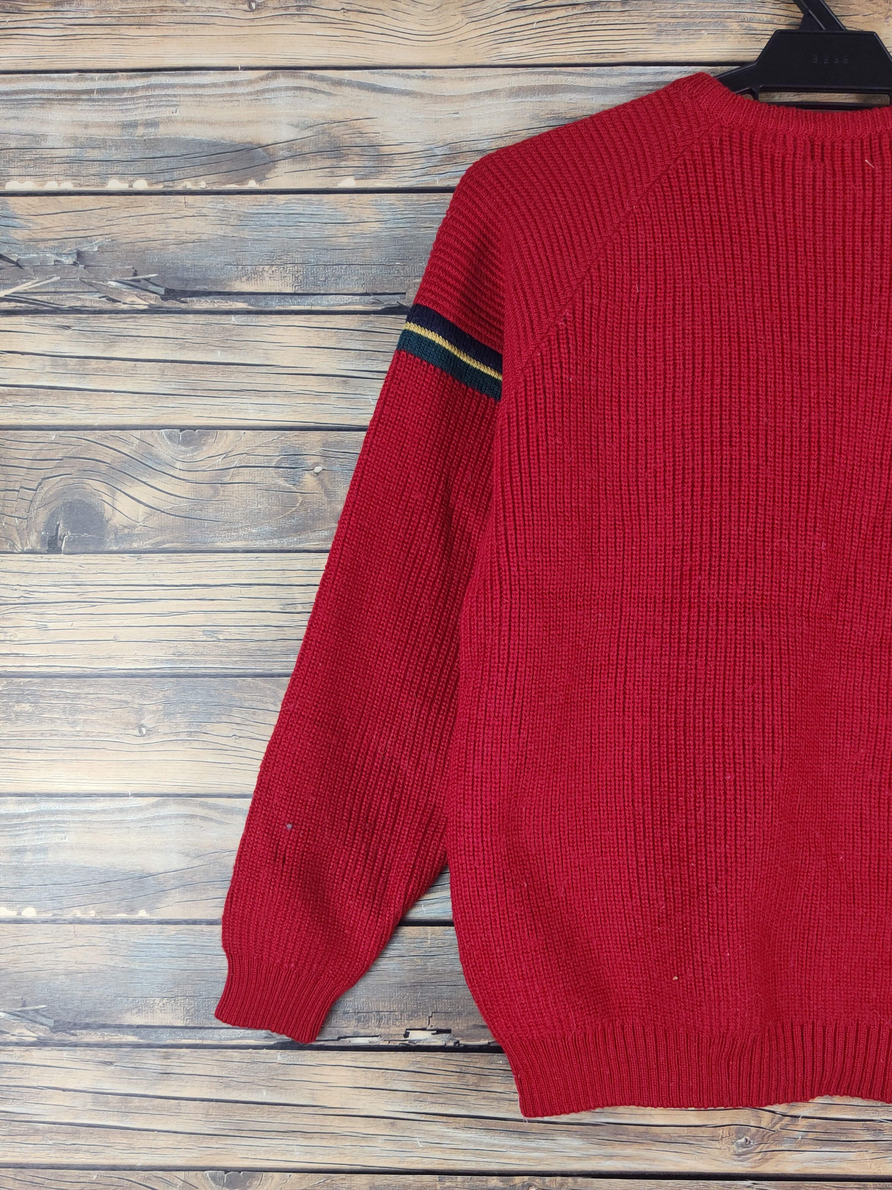 Homespun Knitwear × Japanese Brand × Vintage Ivyger Red Knitwear vintage Sweatshirts #W1510 Size S / US 4 / IT 40 - 8 Thumbnail