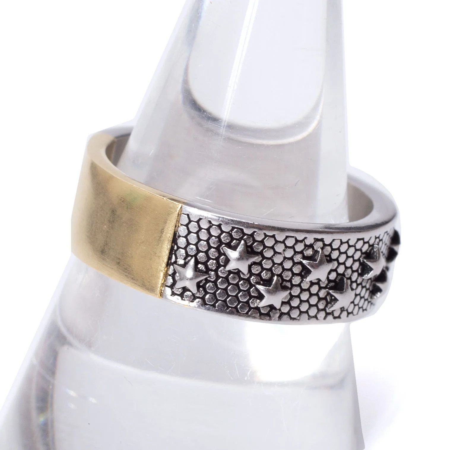 Maison Margiela Embossed Sterling Silver Gold Ring Size 24 Size ONE SIZE - 1 Thumbnail