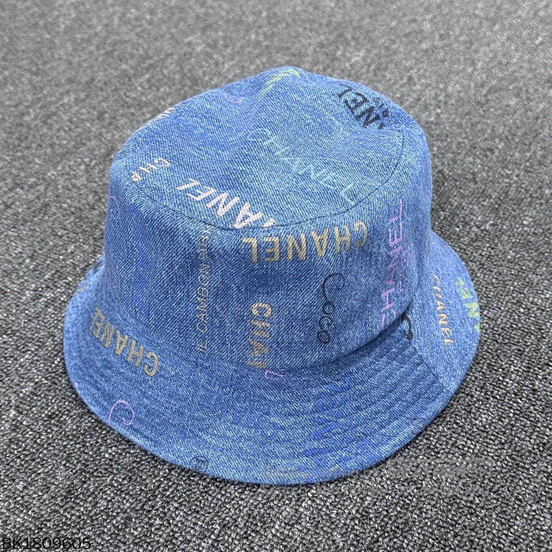 Chanel Chanel Denim Bucket Hat with Logo. Size ONE SIZE - 3 Thumbnail