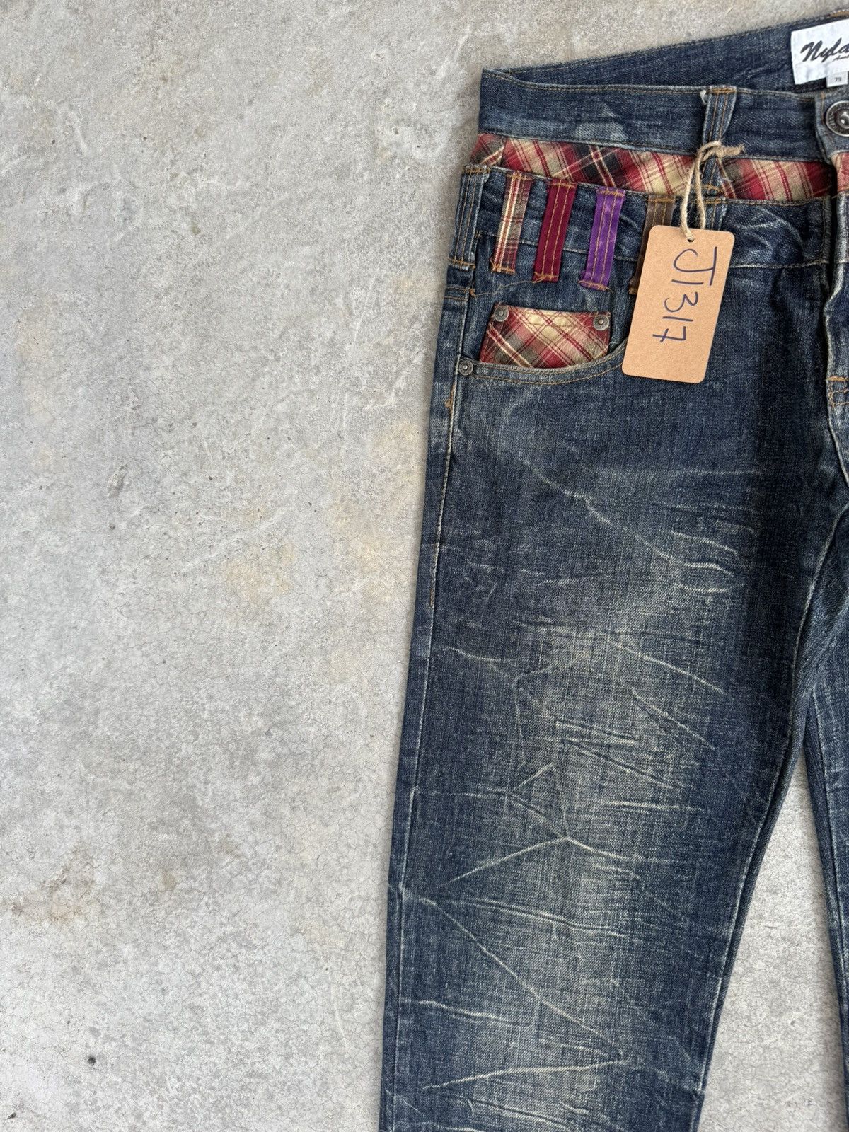 Hysteric Glamour Japanese Nylaus Double Waist Distressed Jeans Size US 32 / EU 48 - 4 Thumbnail