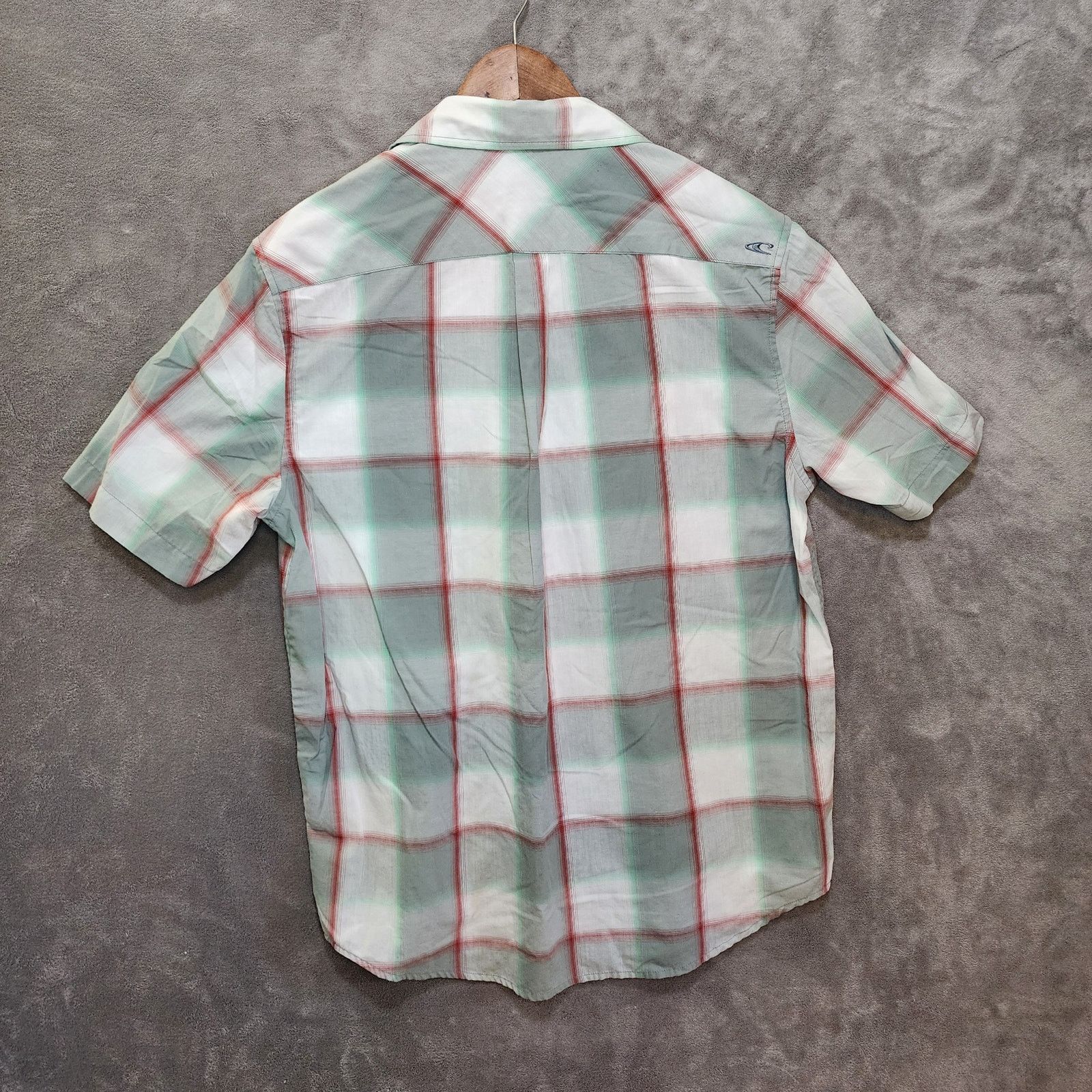 O'Neill O'Neil Medium Plaid Shirt White w/ Red Stripes - Size US M / EU 48-50 / 2 - 2 Thumbnail